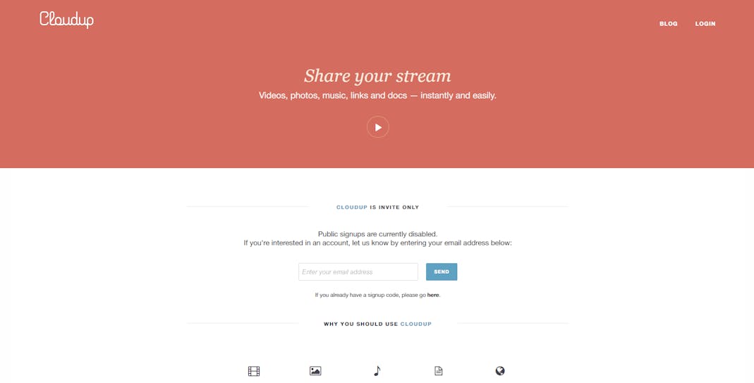 Cloudup screenshot