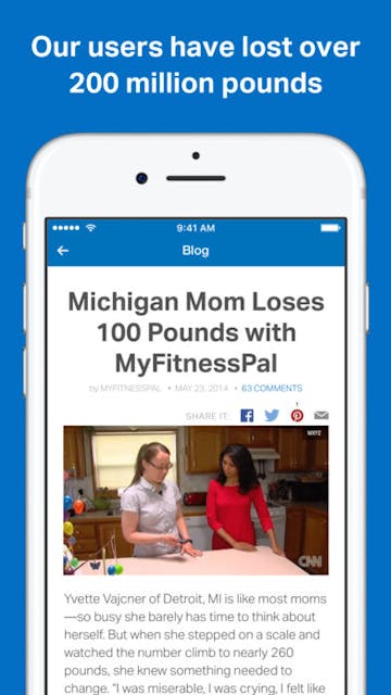 MyFitnessPal screenshot