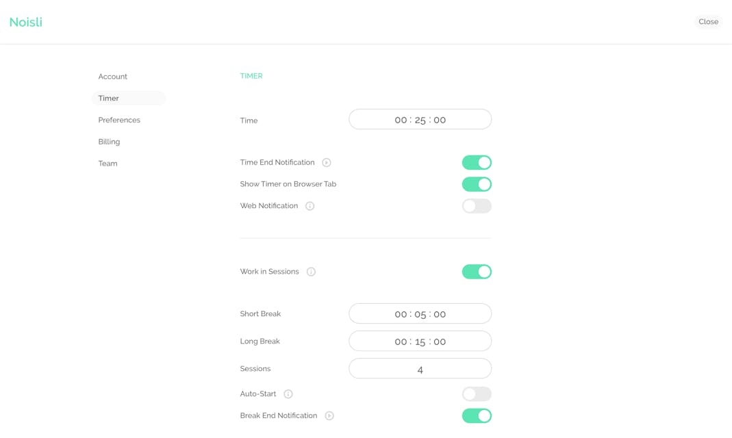Noisli screenshot