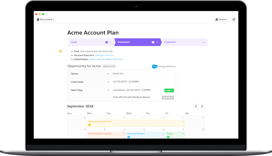 Quip screenshot