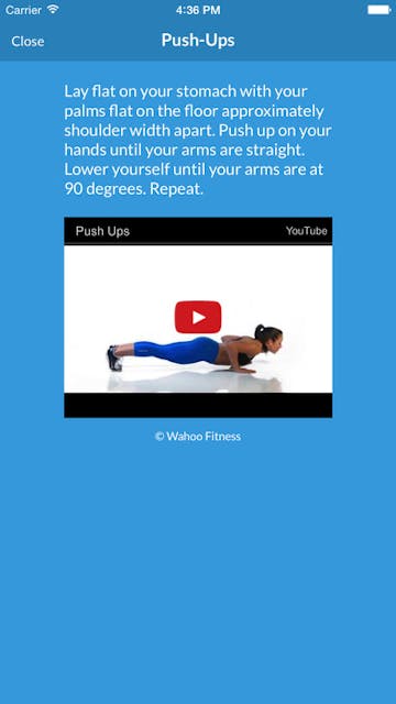 Seven-minute workout screenshot