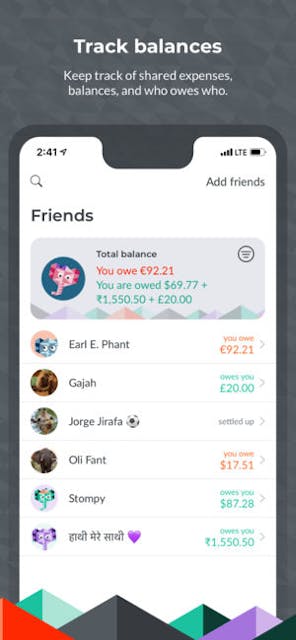 Splitwise screenshot