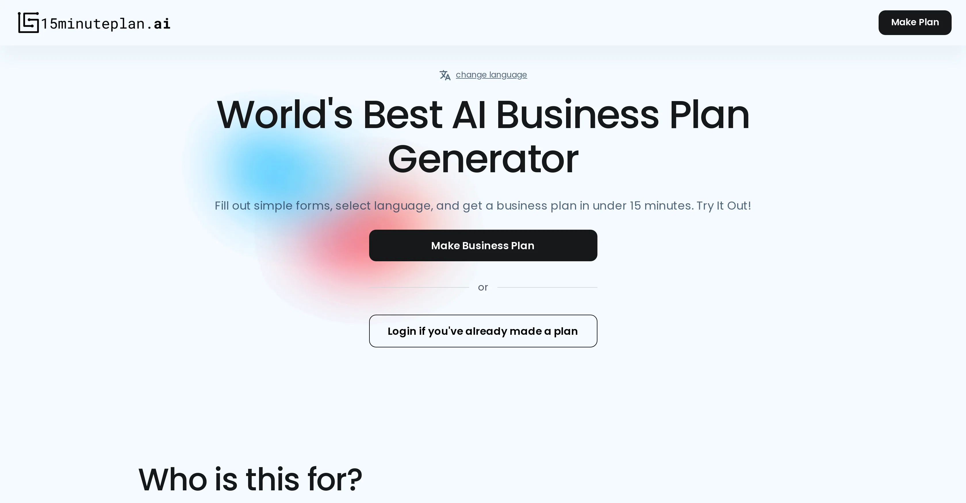 15minuteplan screenshot