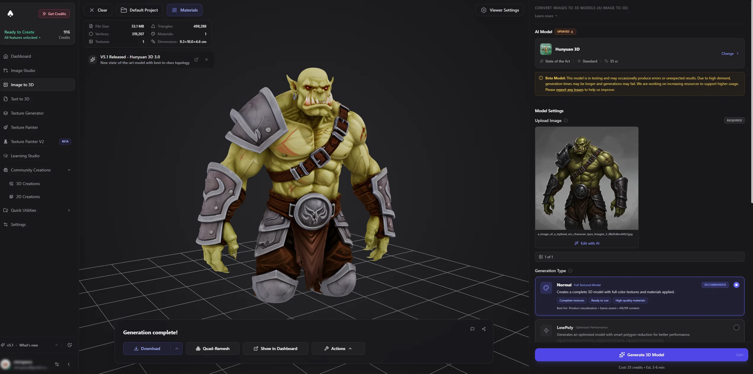 3D AI Studiov1.1.0 screenshot
