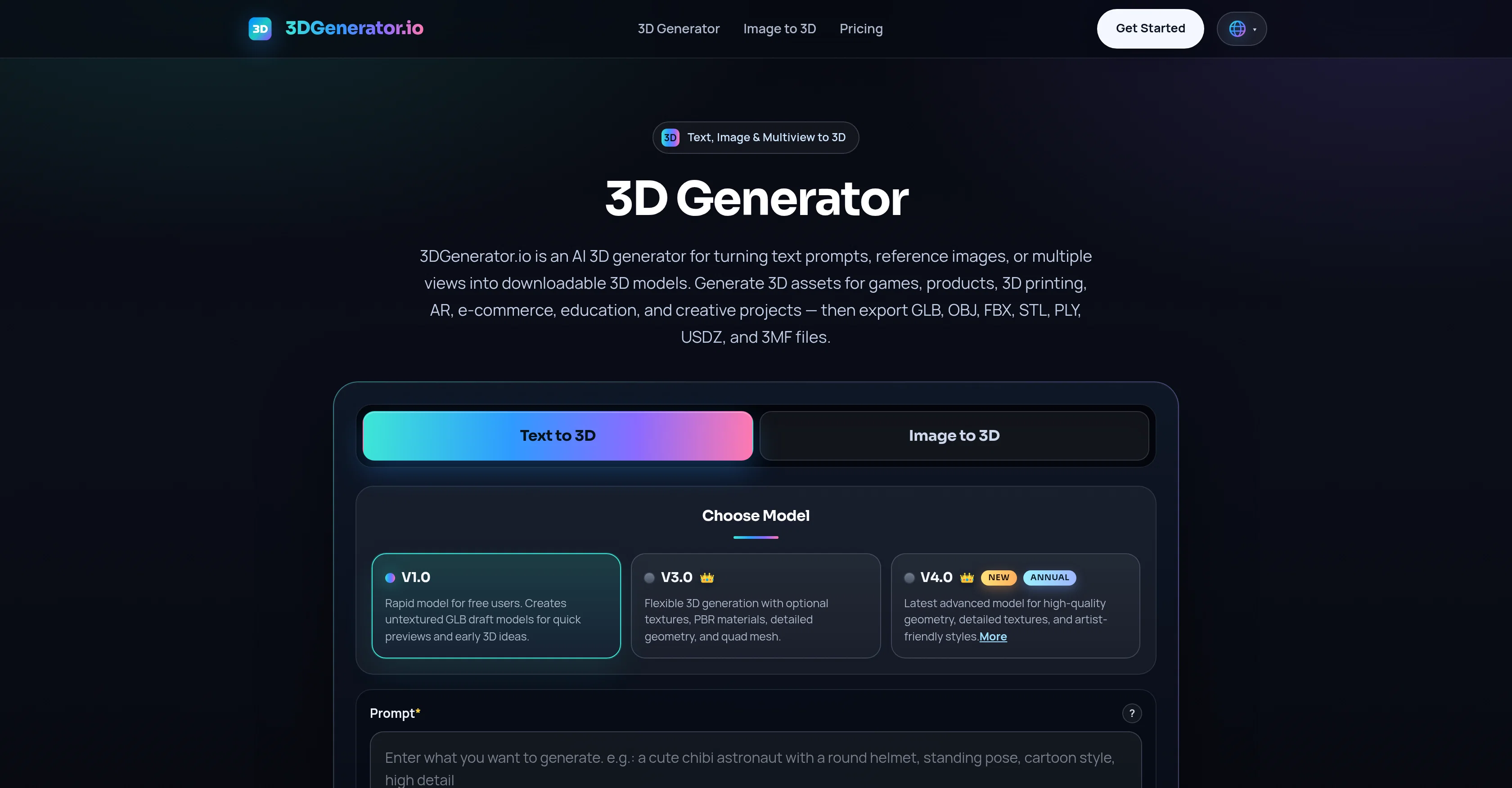 3DGenerator.io screenshot