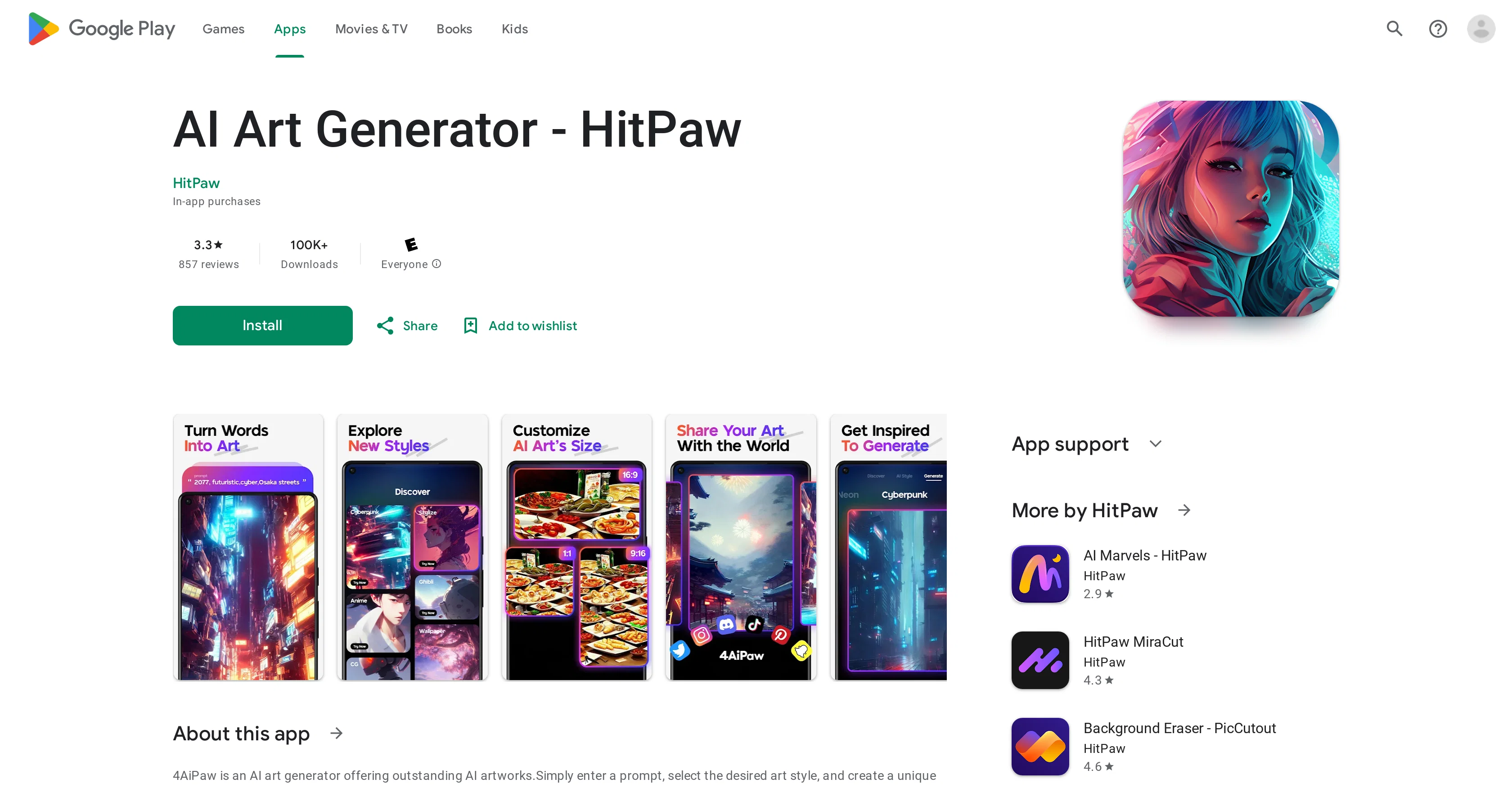 AI Art Generator - HitPaw screenshot