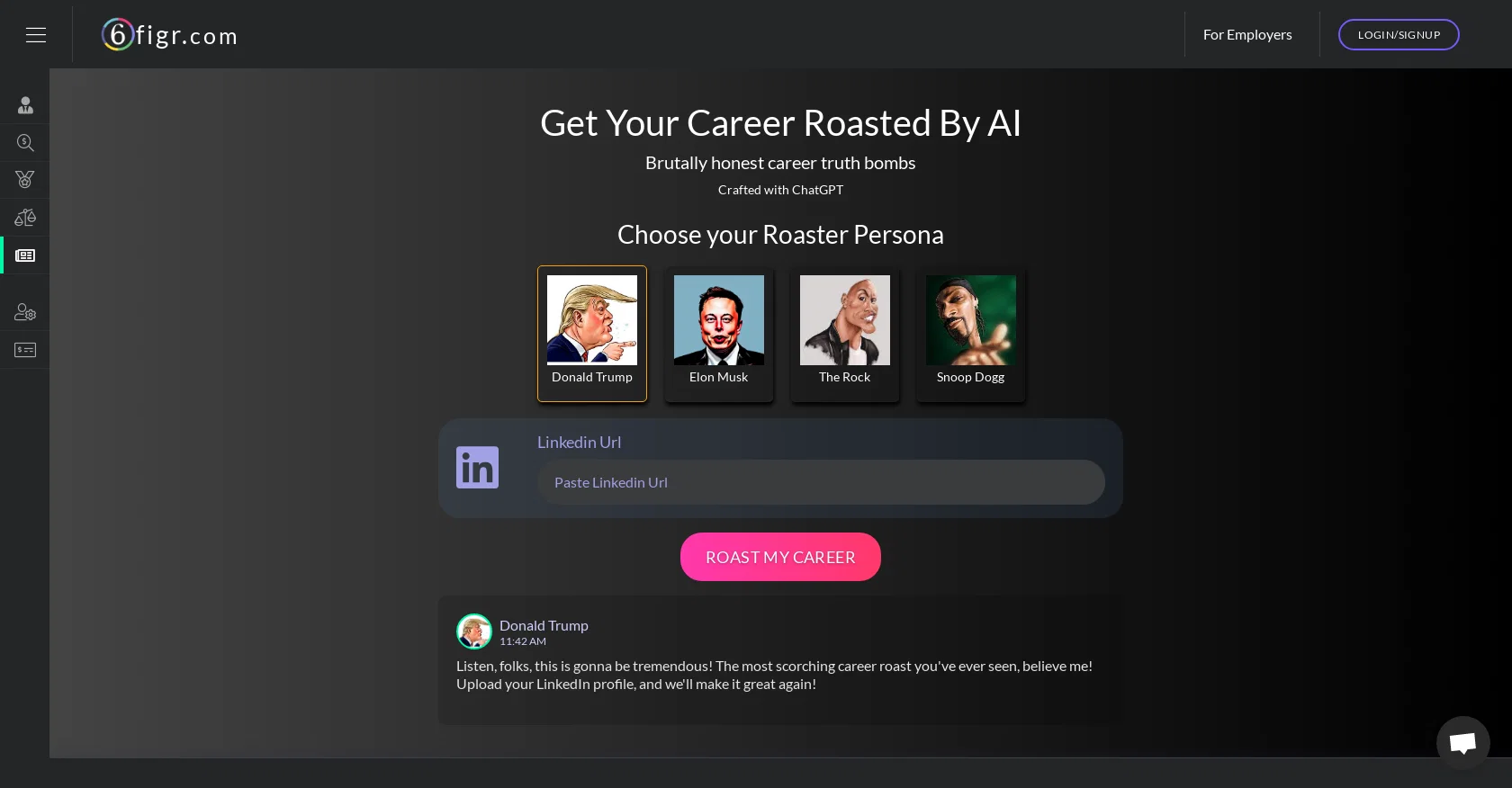 AI Roasts My Career - 6figr screenshot