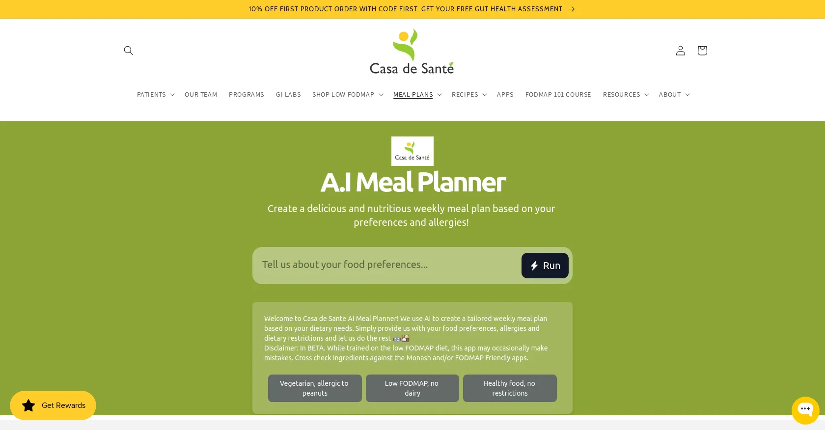 A.I Meal Planner screenshot