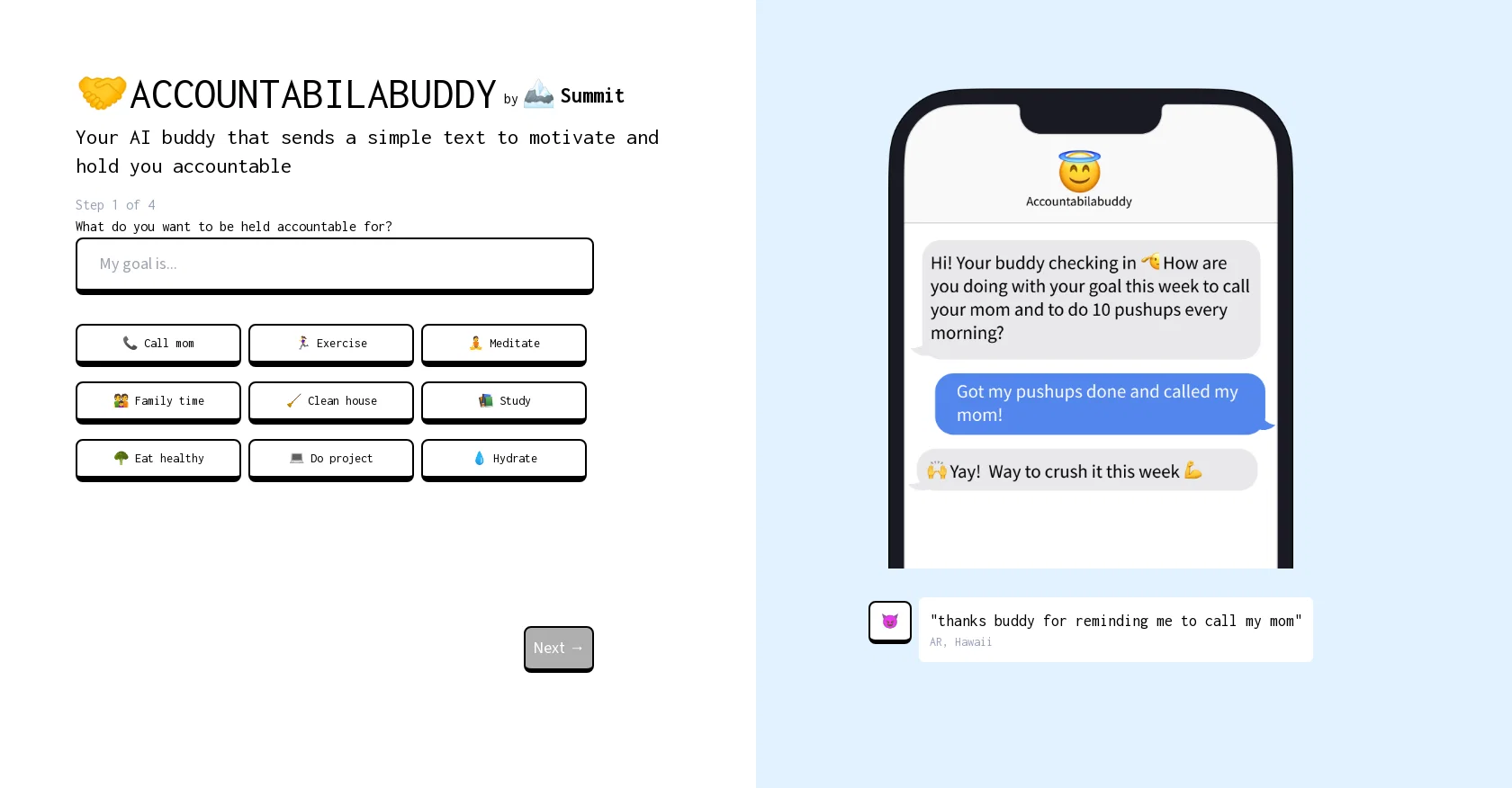 Accountabilabuddy screenshot