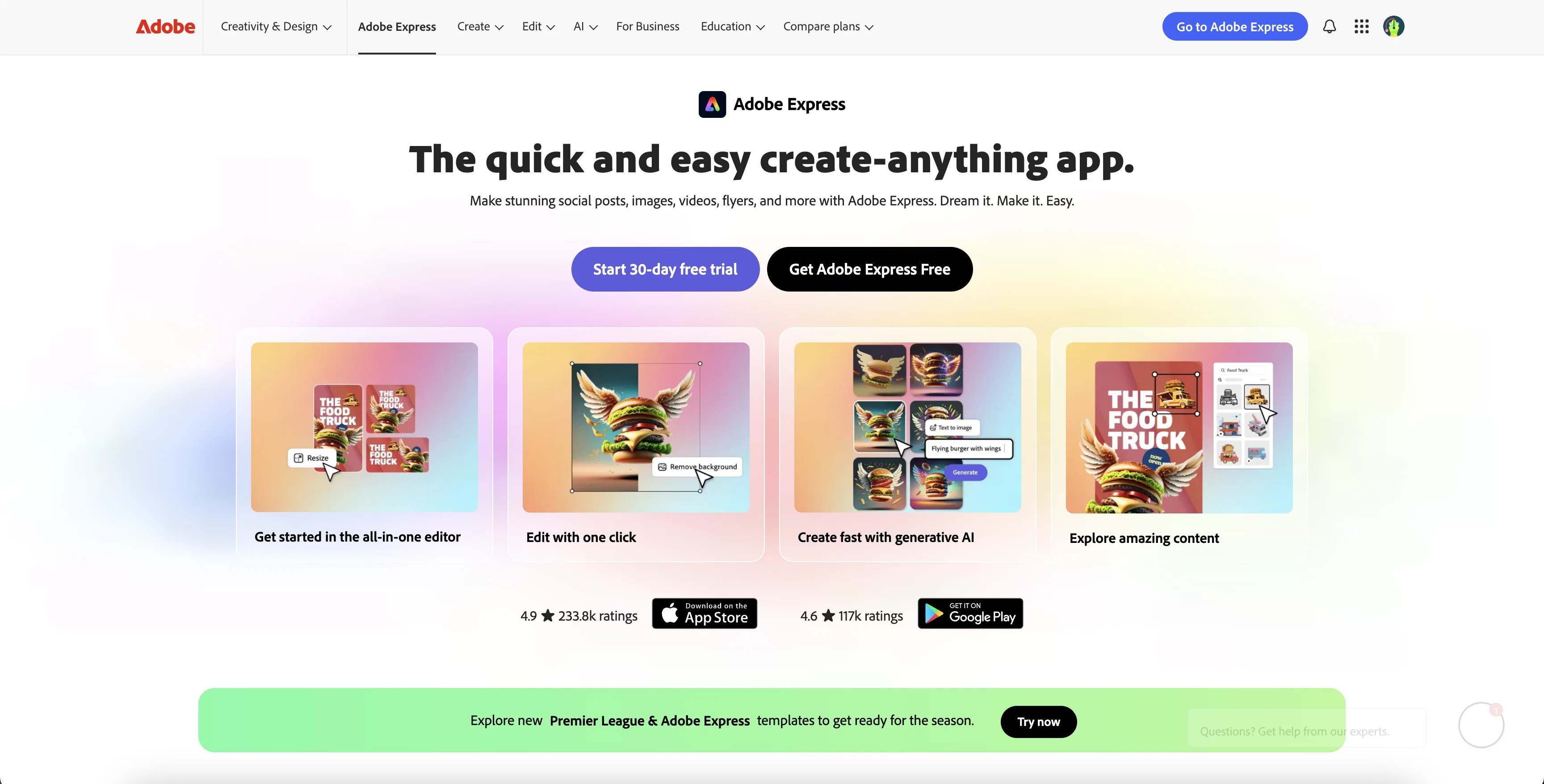 Adobe Express screenshot