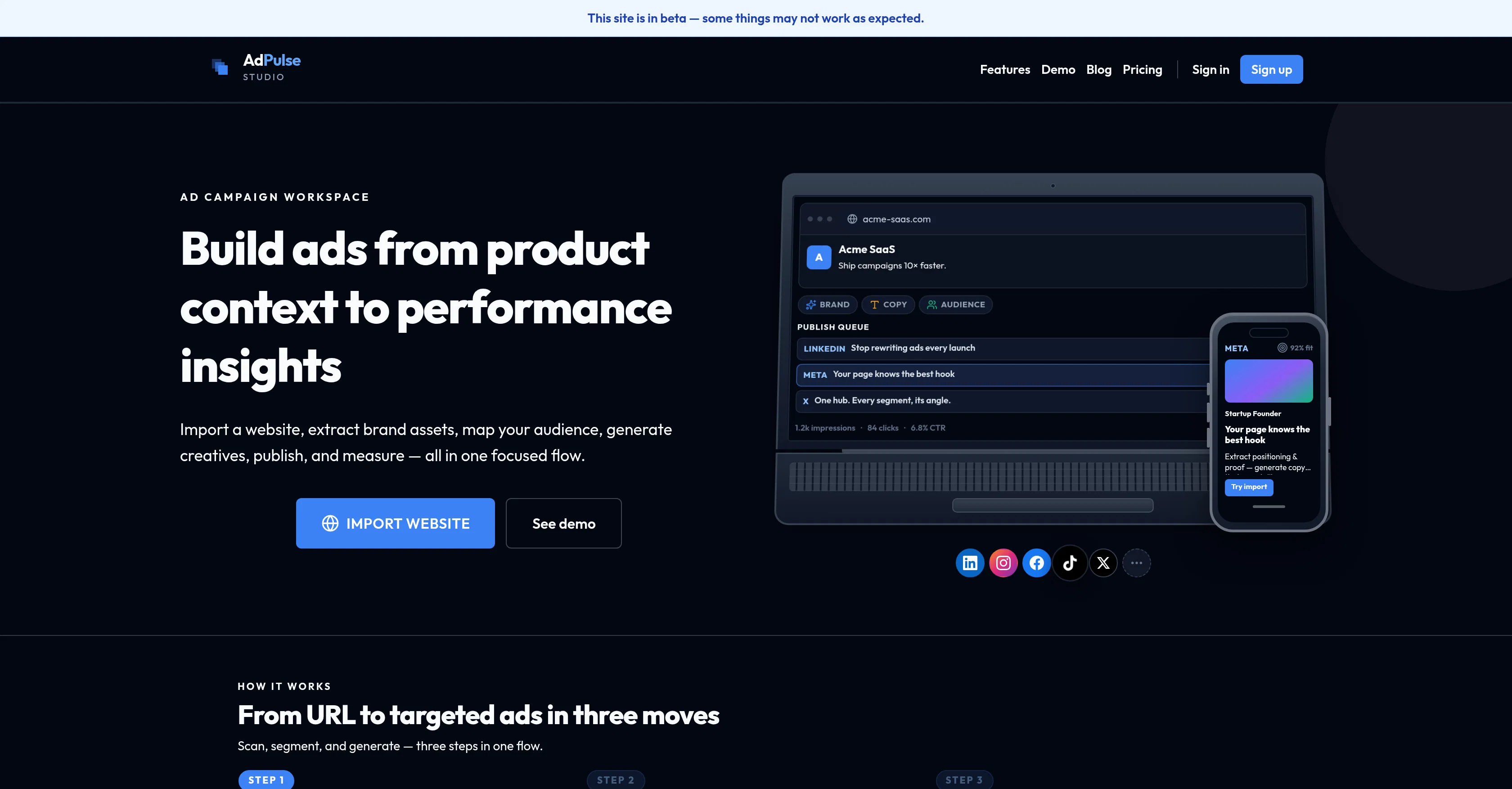 AdPulse Studio screenshot