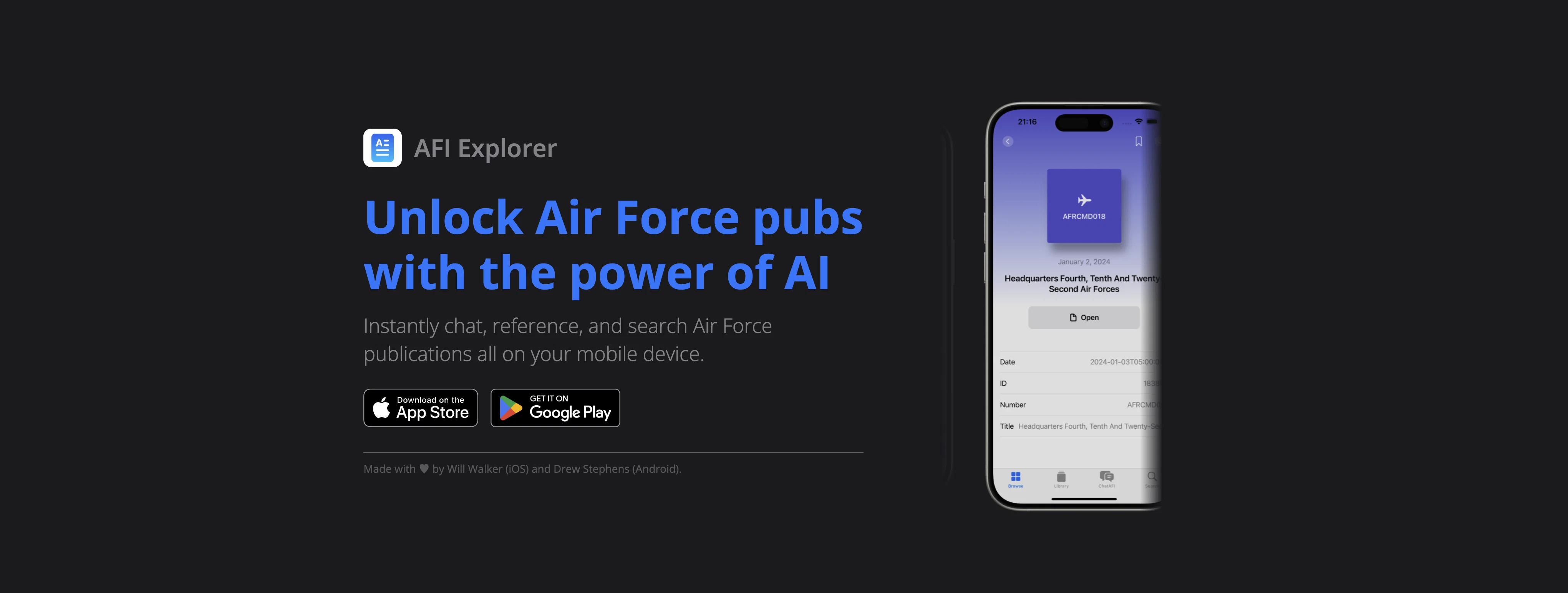 AFI Explorer screenshot