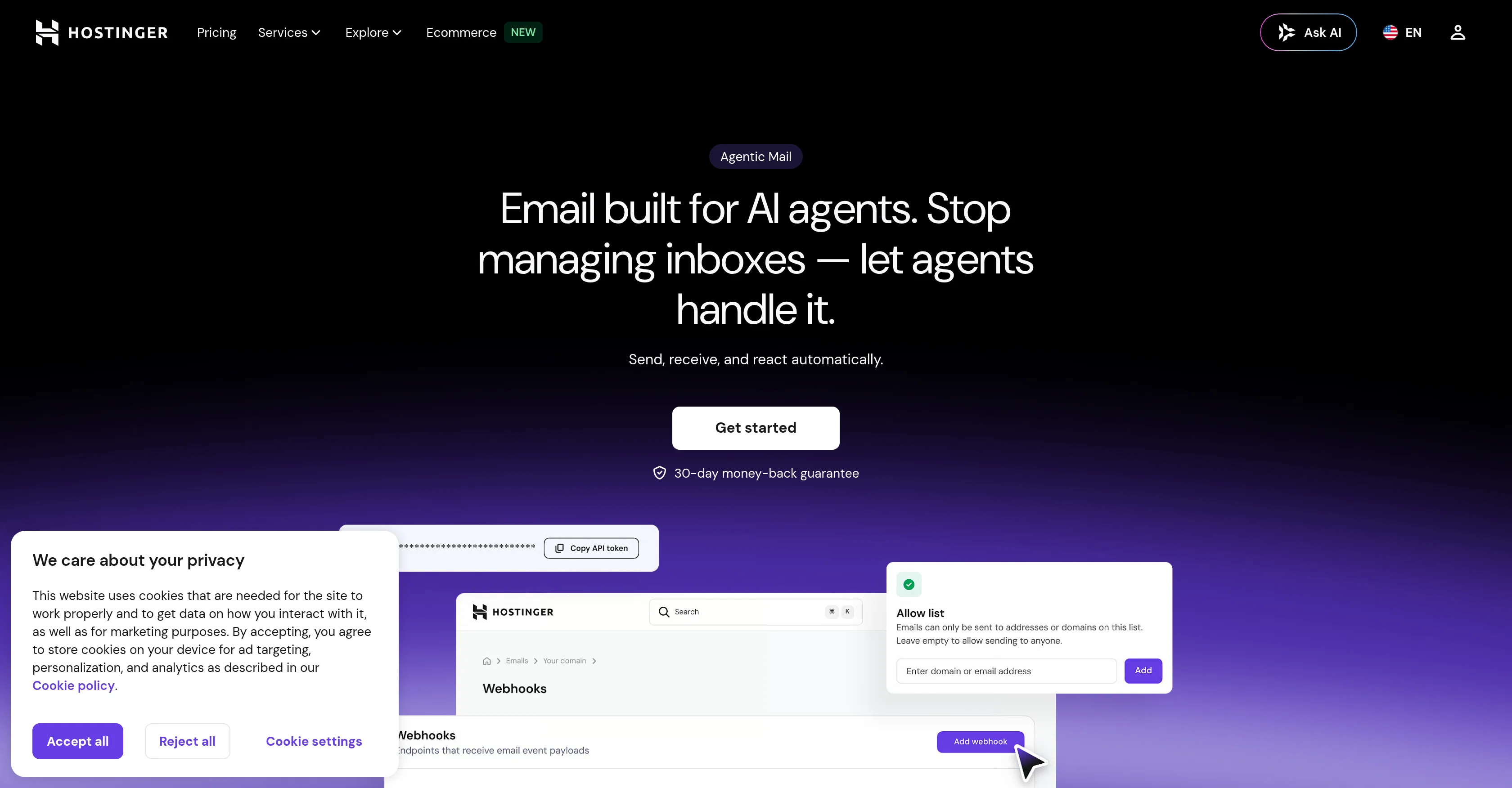 Agentic Mail | Hostingerv2.1.1 screenshot