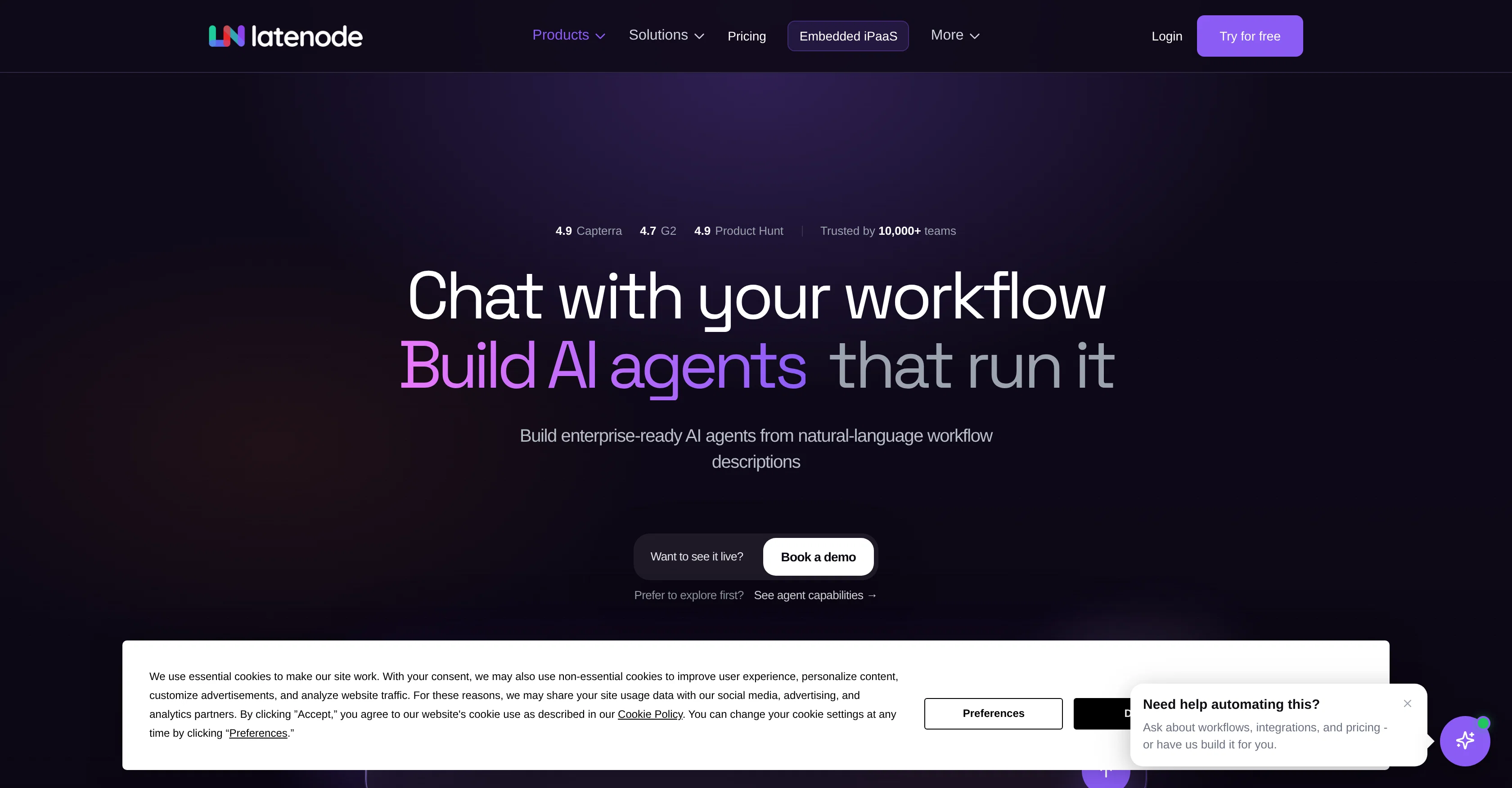 AI Agent Builder by Latenode screenshot