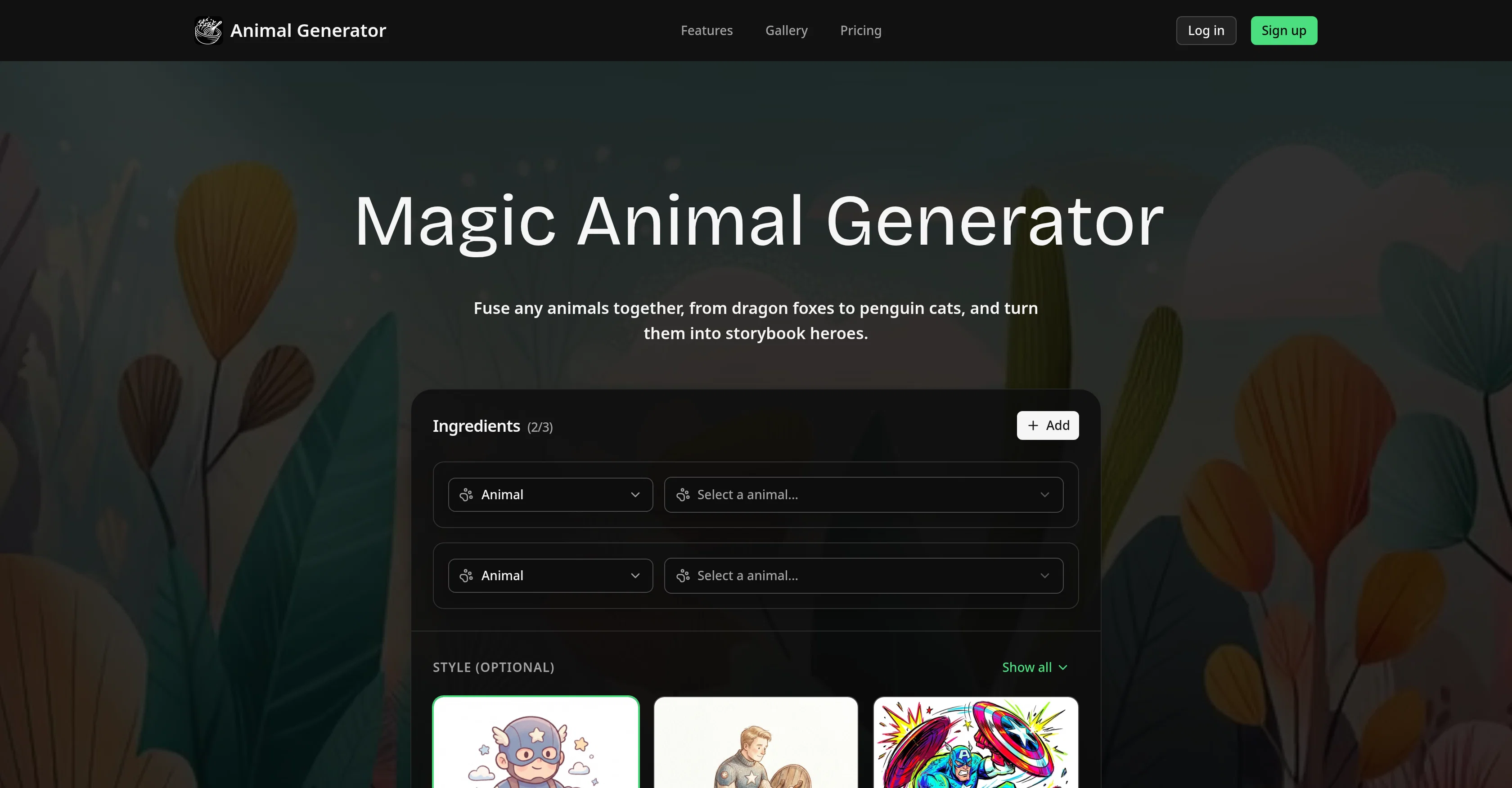 AI Animal Generator screenshot