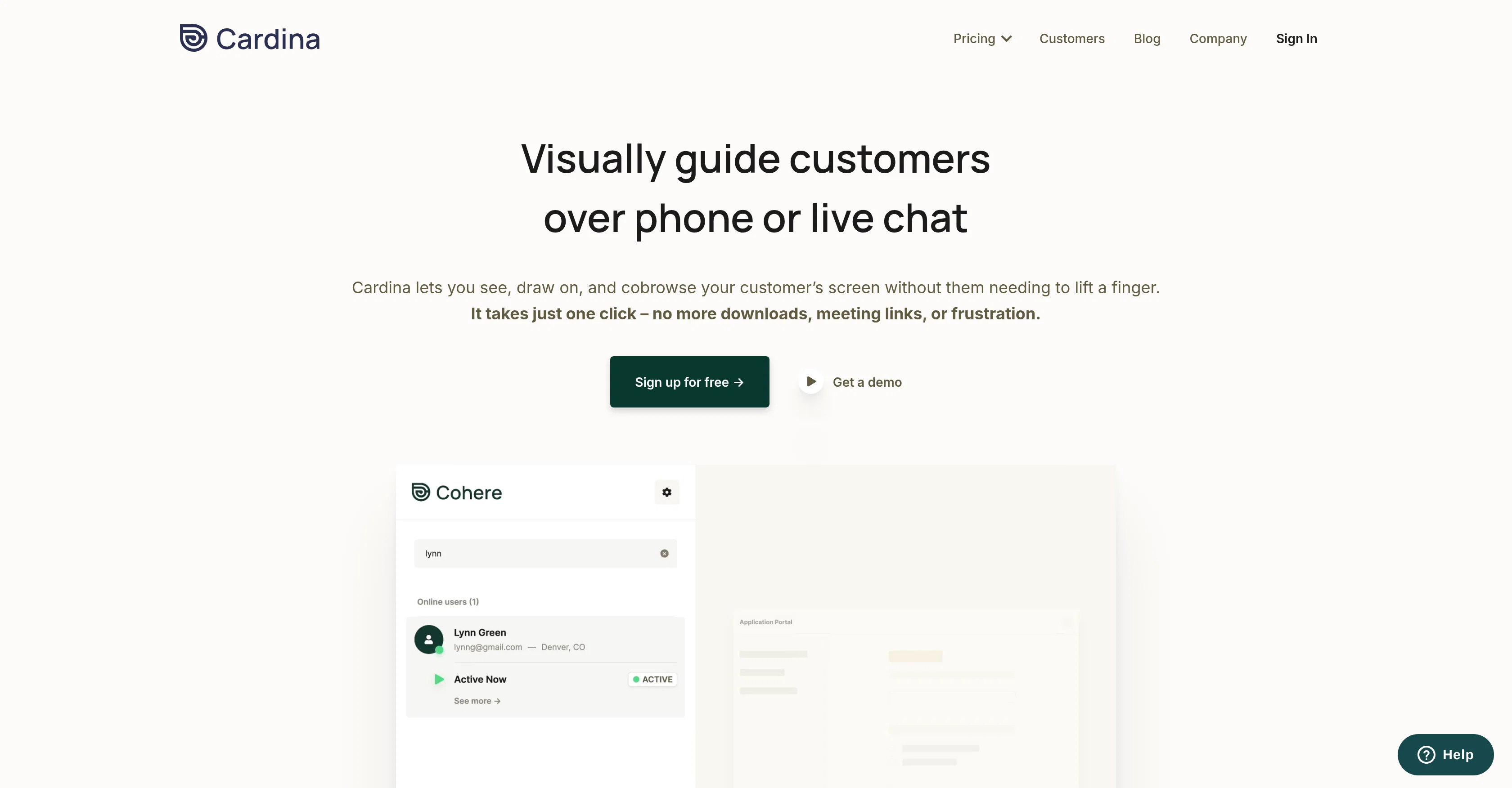 Cardina screenshot