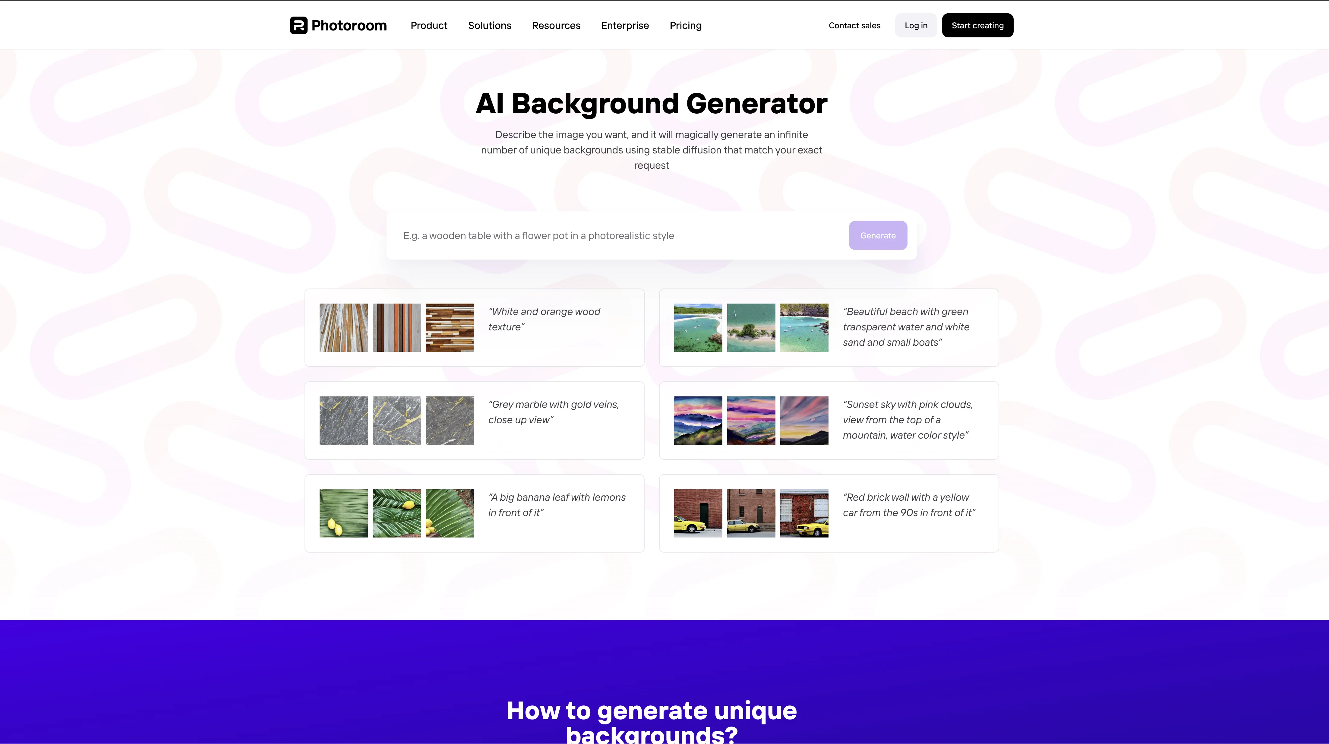 AI Background Generator by PhotoRoom screenshot