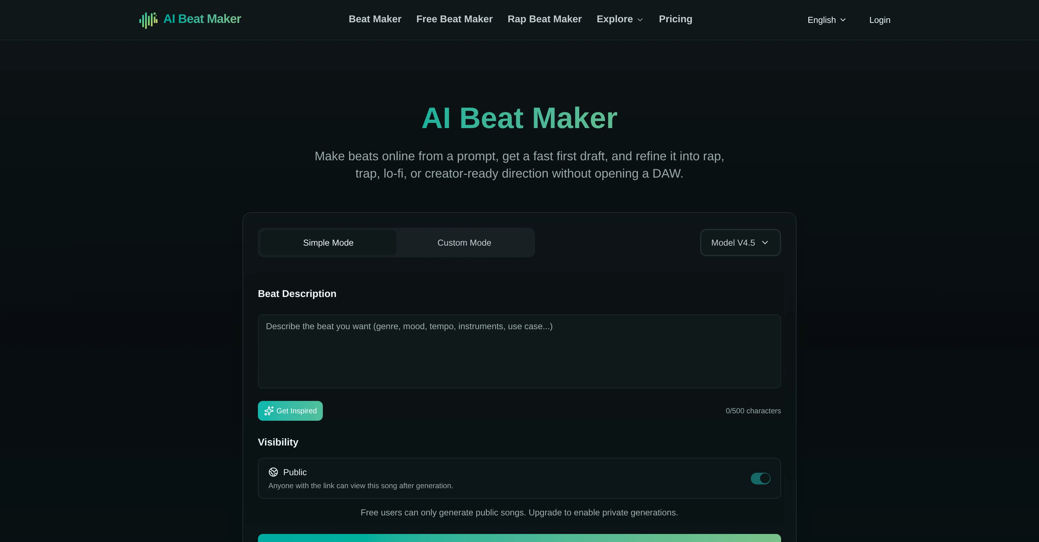 AI Beat Maker.ai screenshot