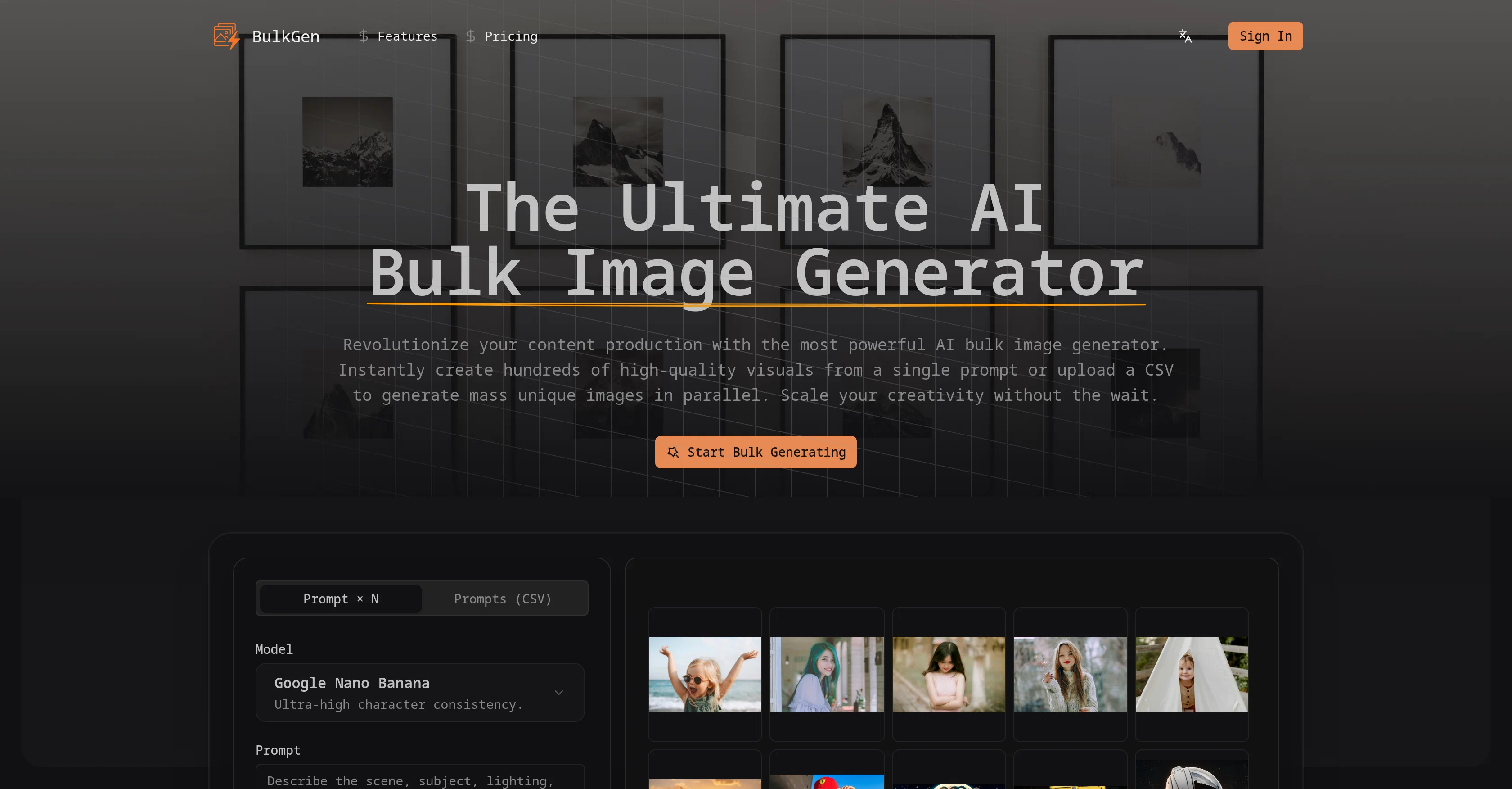 BulkGen screenshot