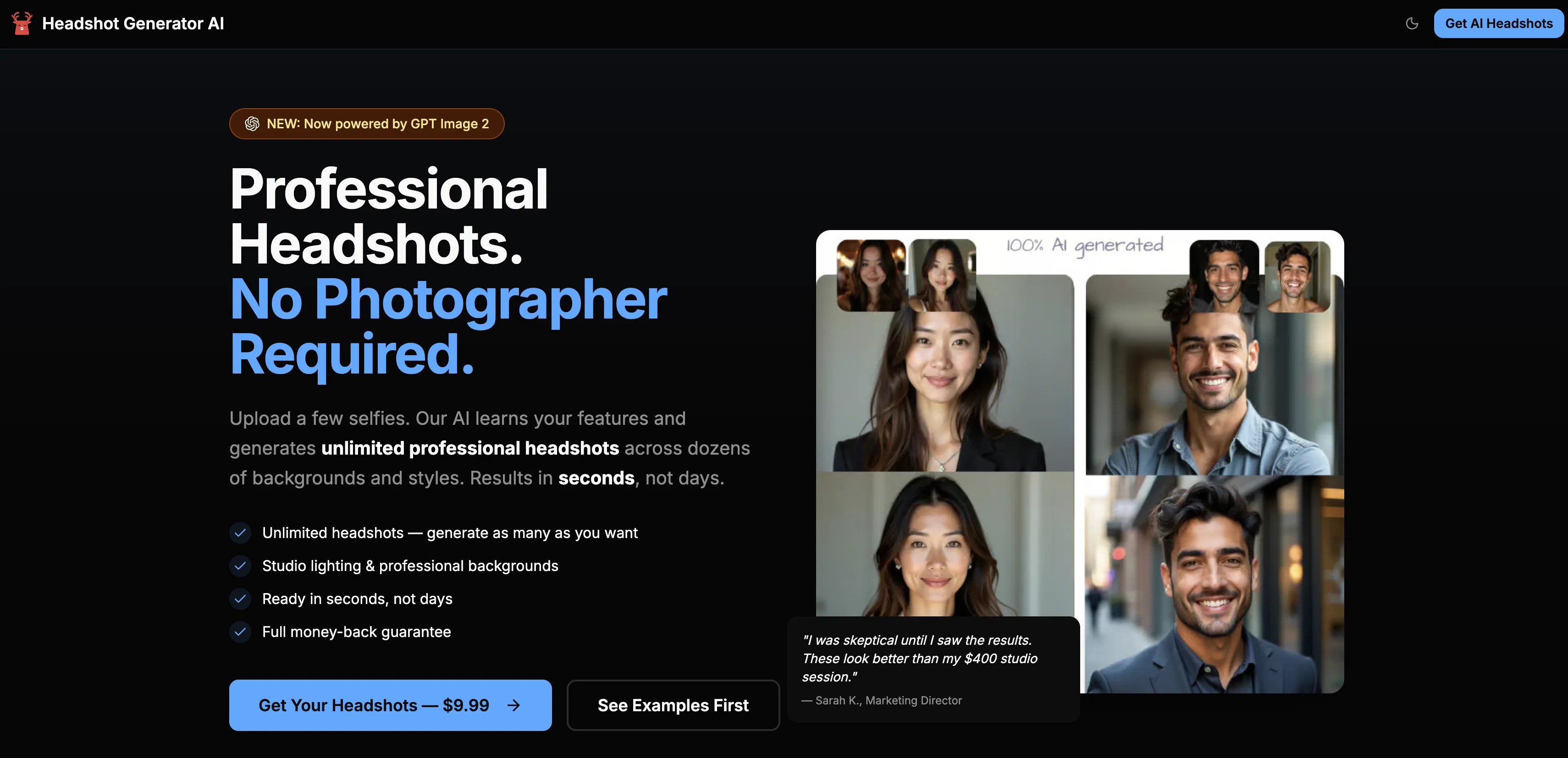 Headshot Generator AIv2 screenshot