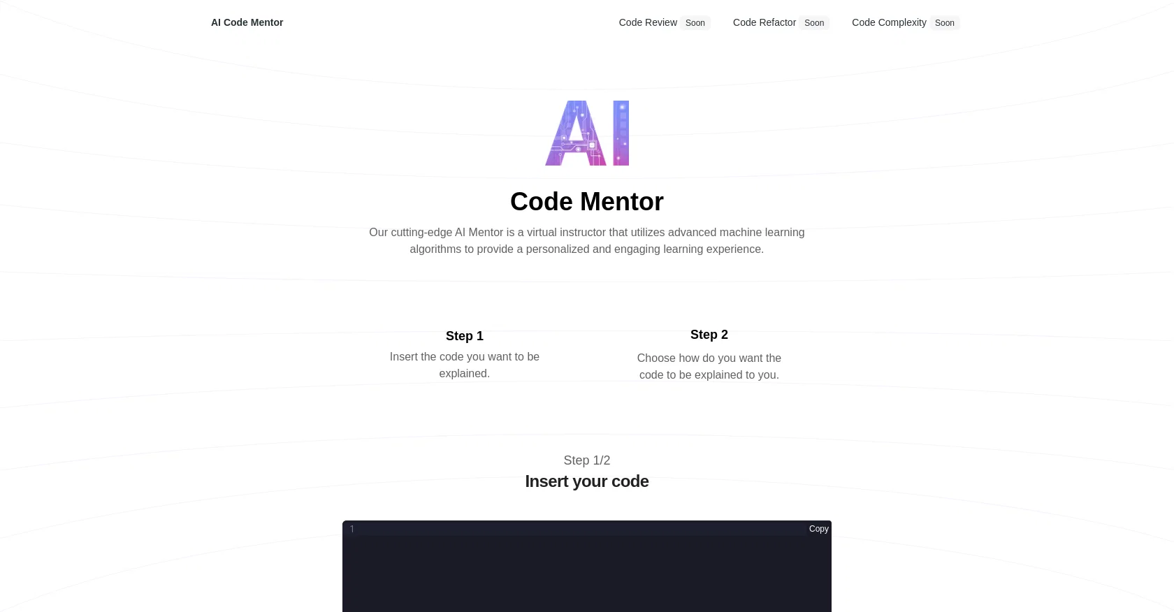 AI Code Mentor screenshot