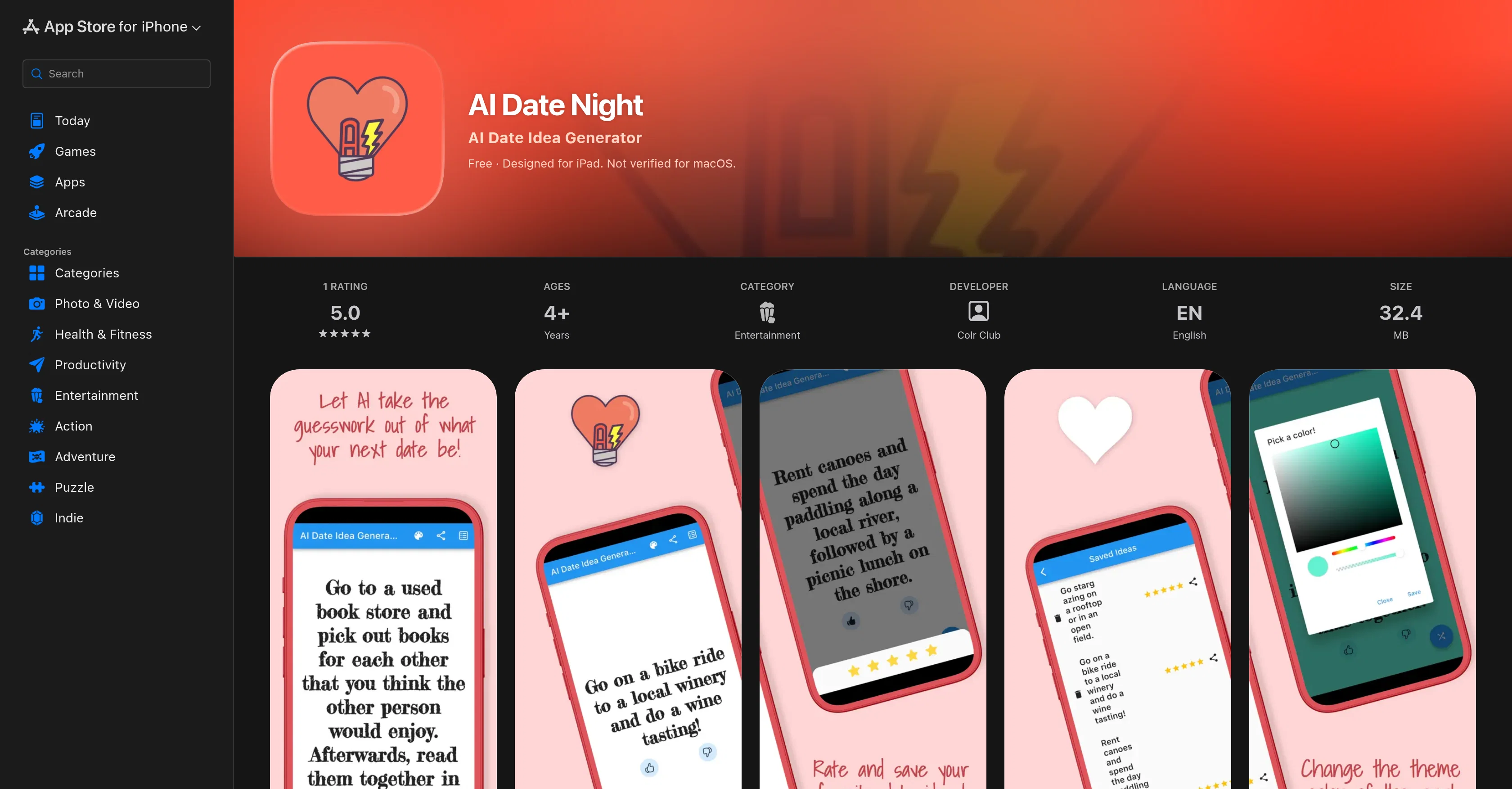 AI Date Night screenshot