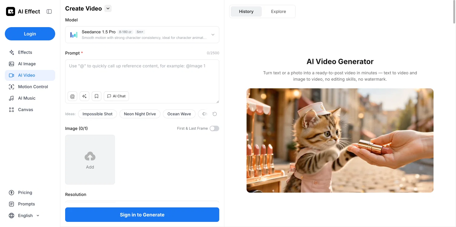 AI Effect | AI Video Generator screenshot