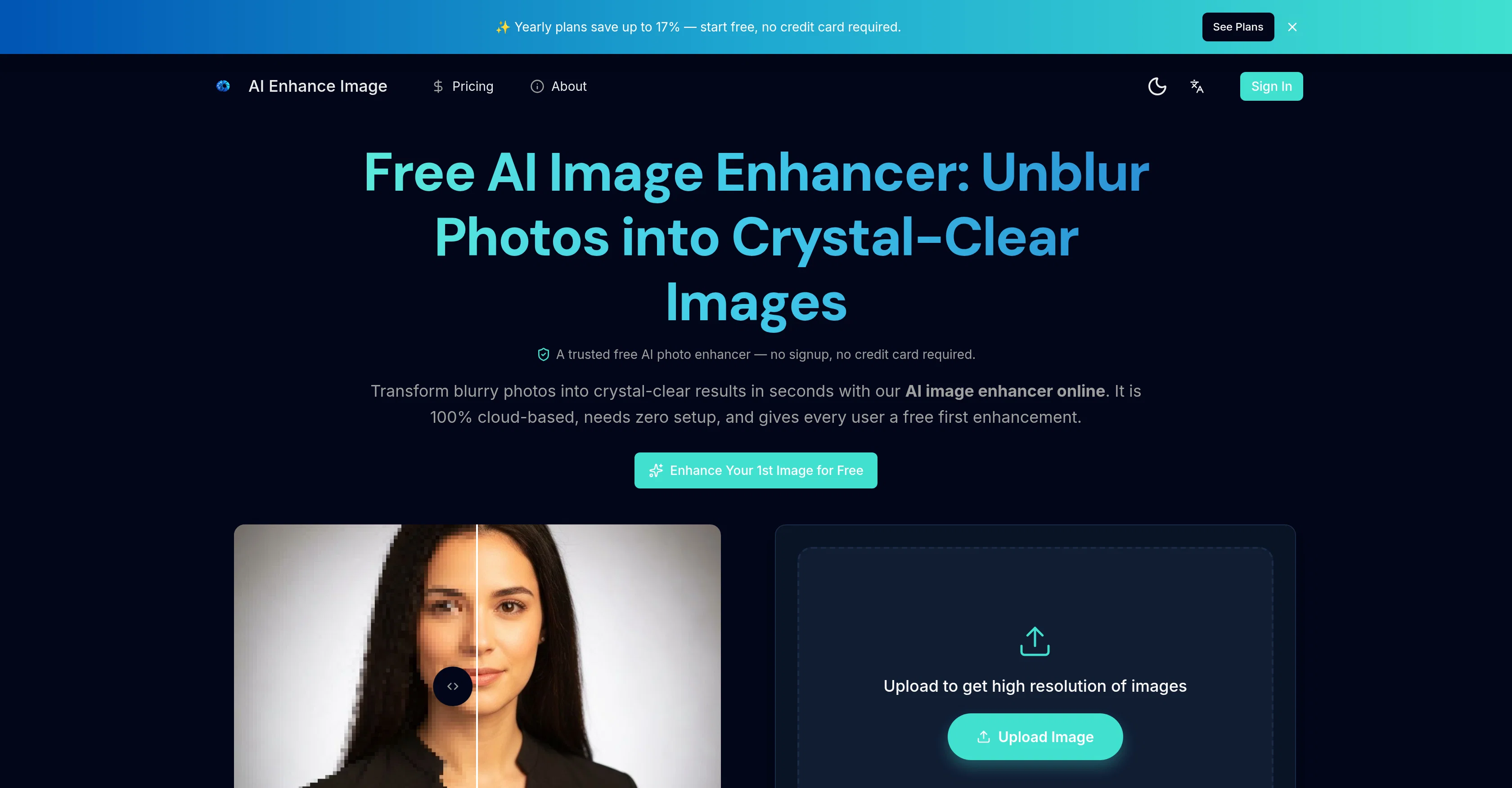 AI Enhance Image.com screenshot