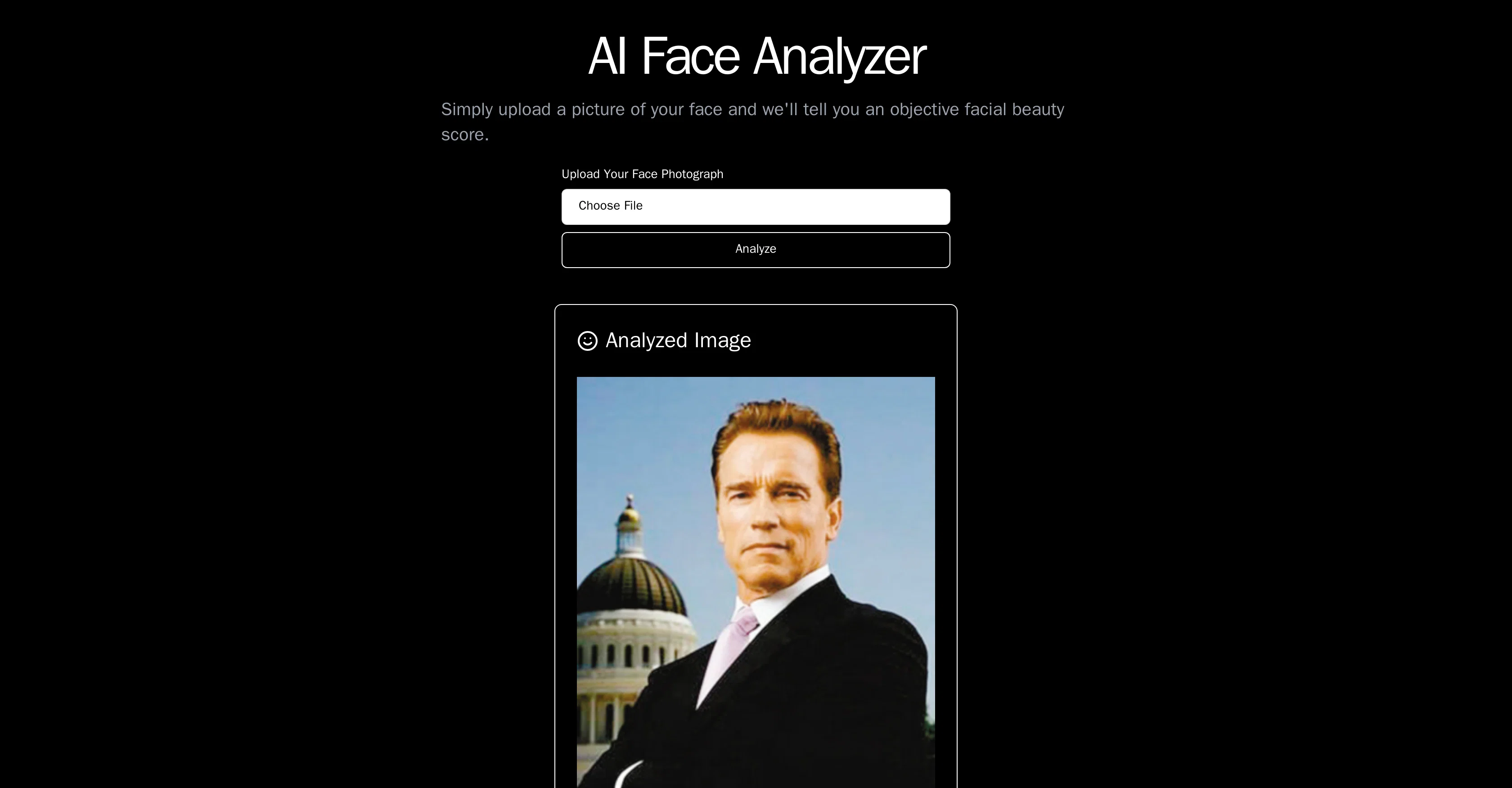 AI Face Analyzer screenshot