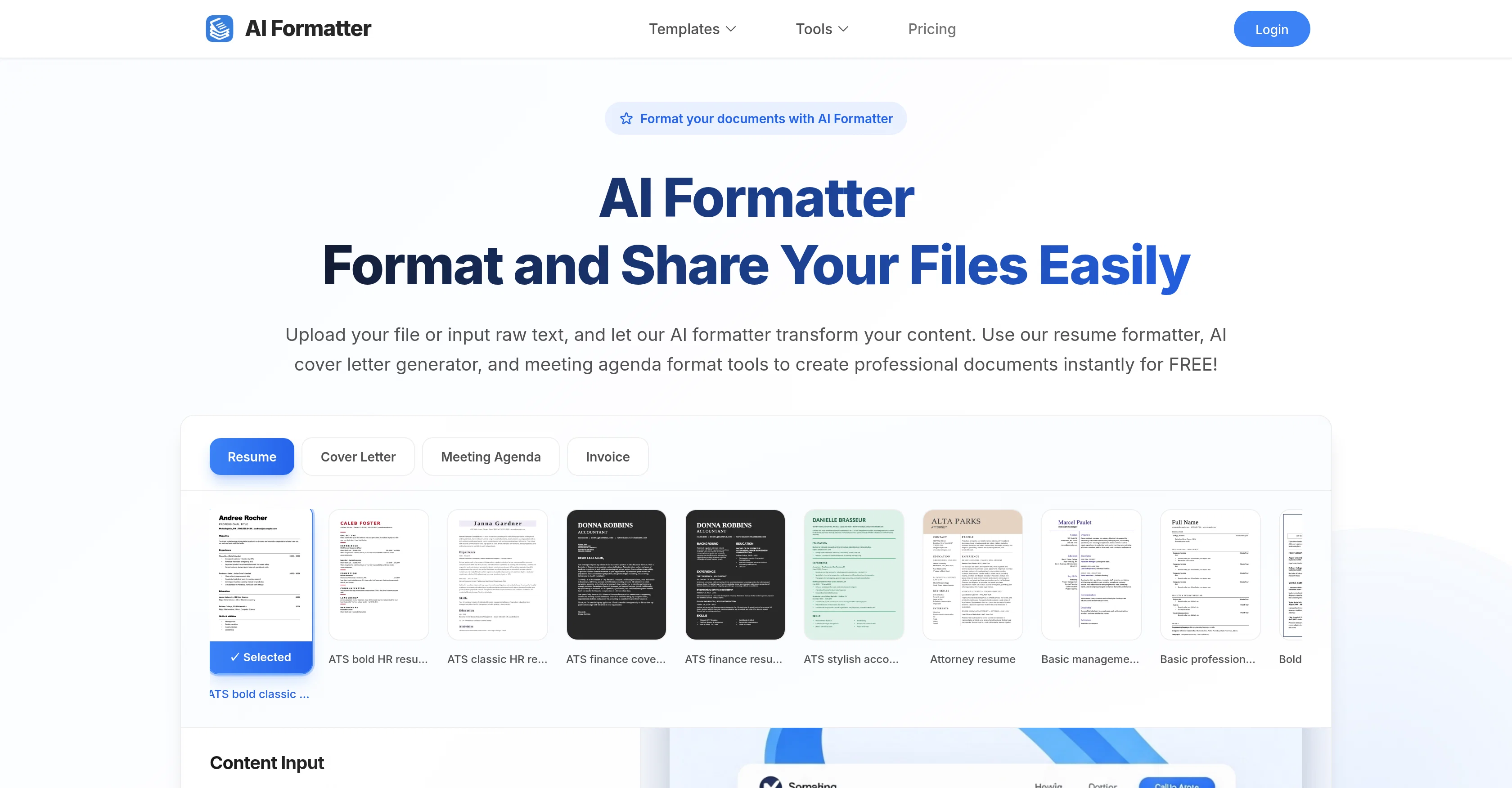 AI Formatter.net screenshot