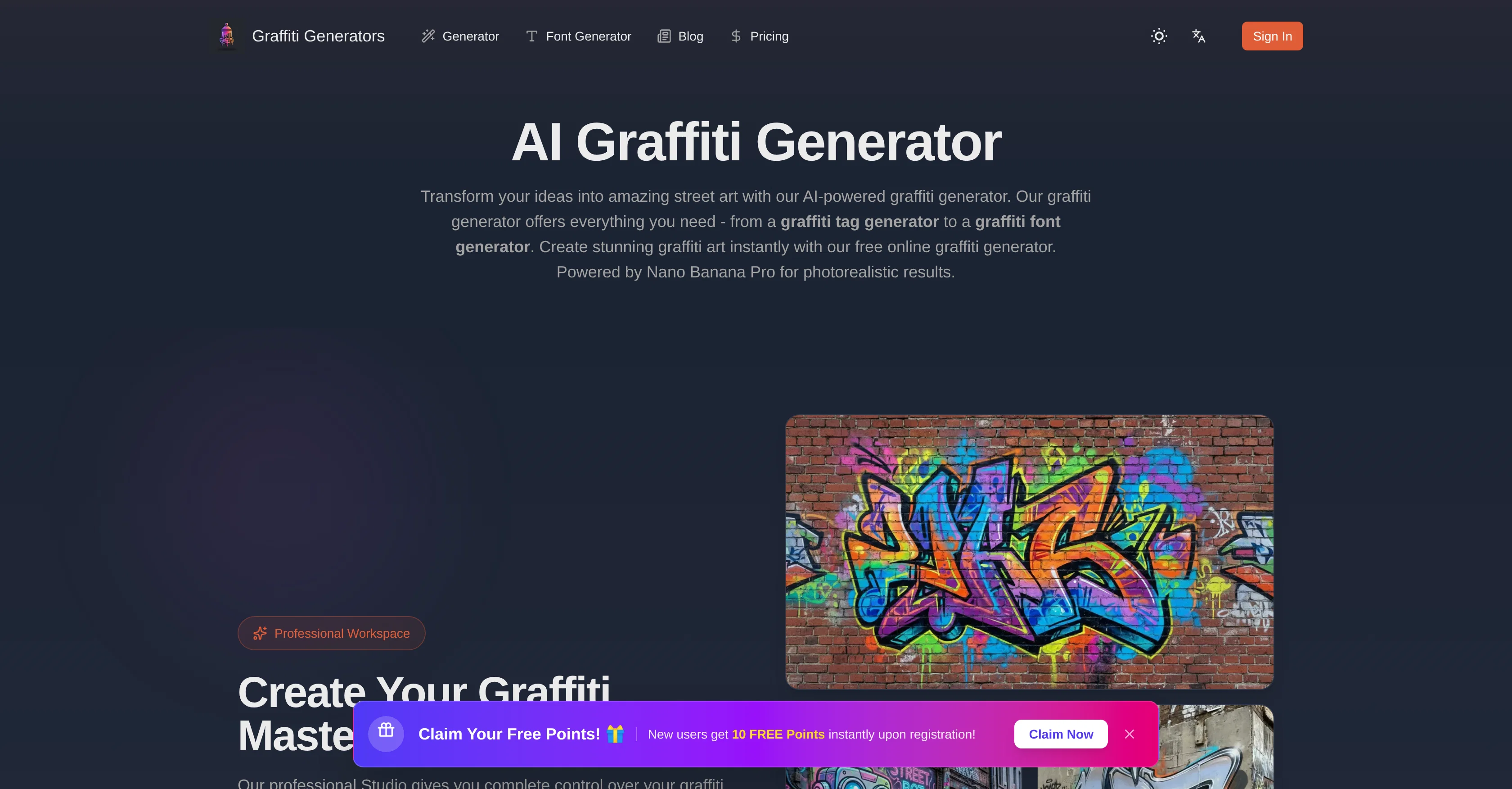 AI Graffiti Generator screenshot