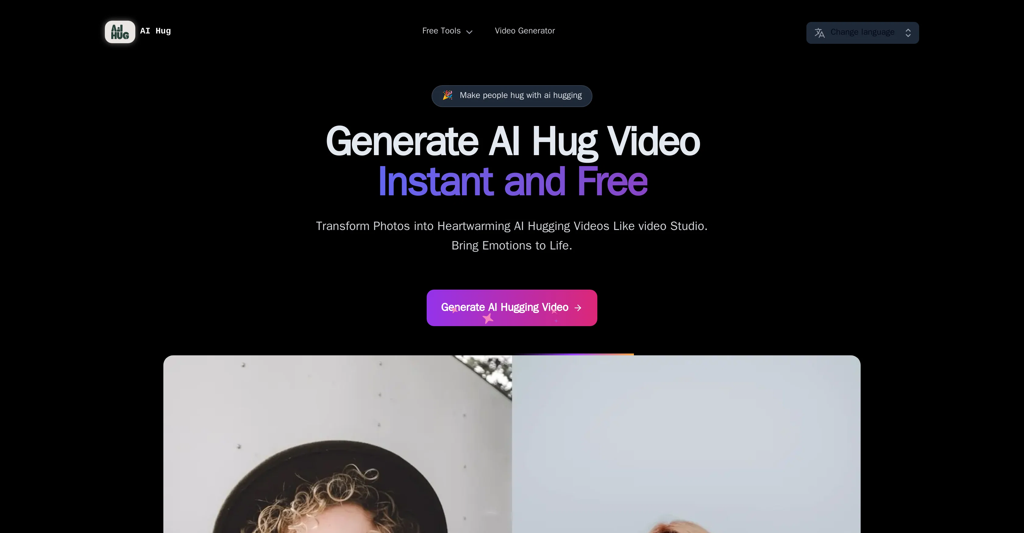 AI Hugging screenshot