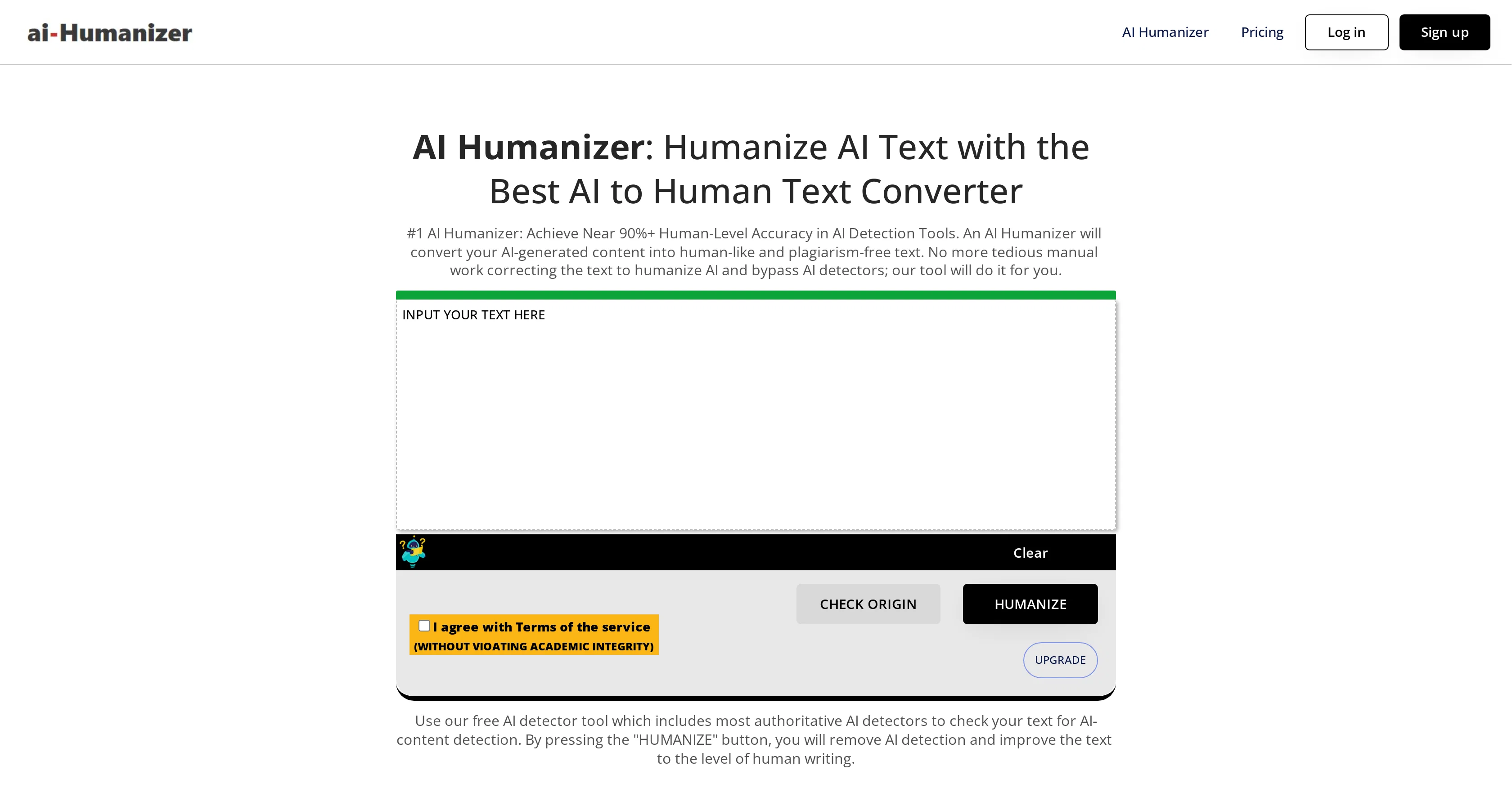 AI Humanizer.com screenshot
