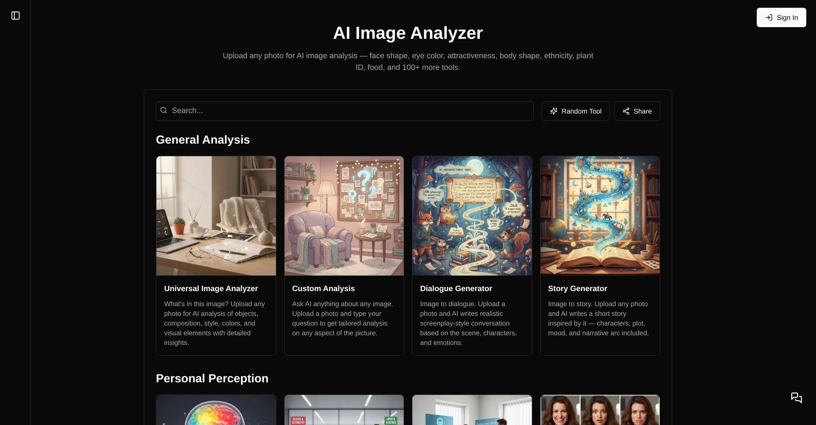 AI Image Analyzer by just build things. screenshot