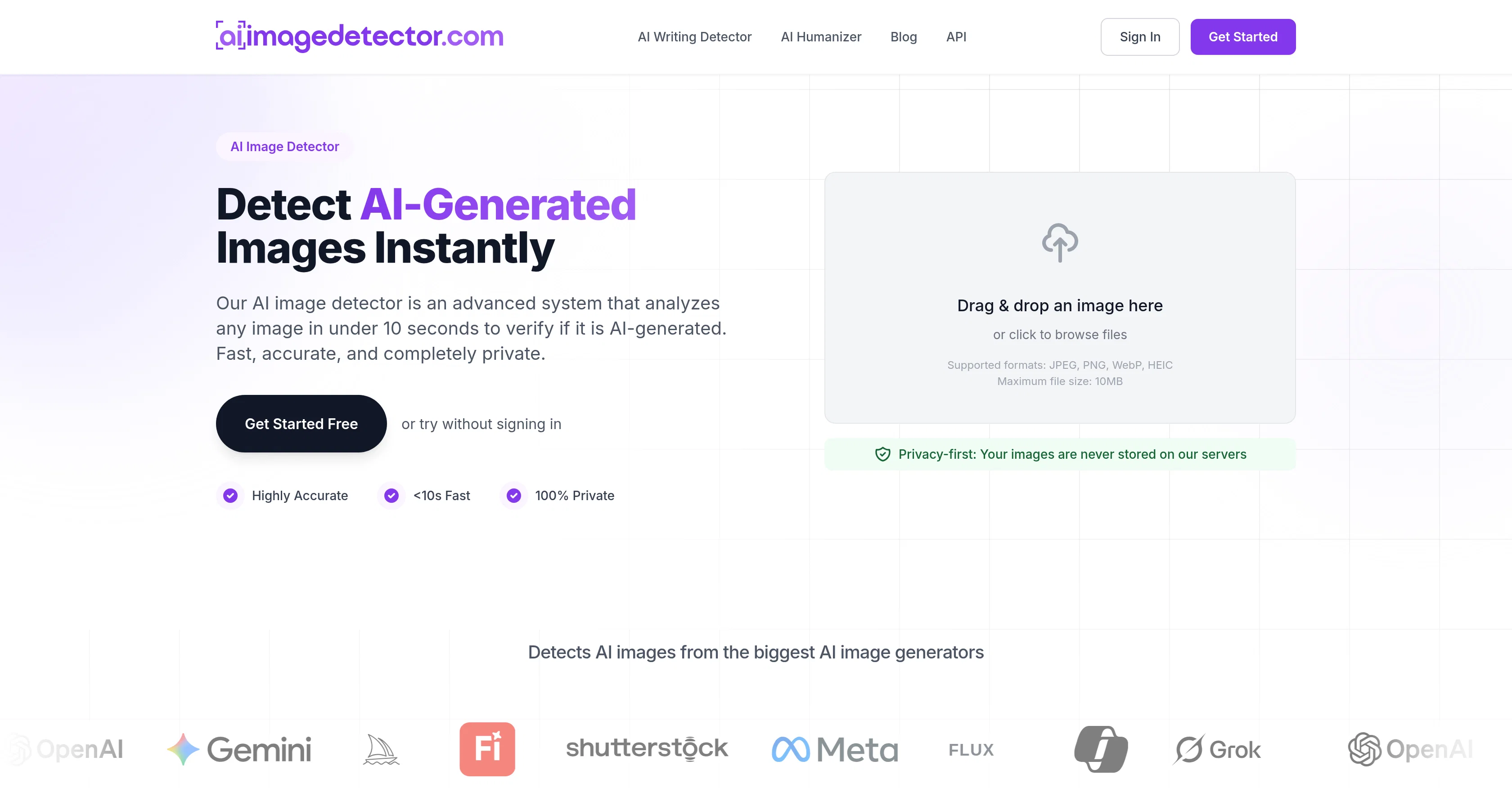 AI Image Detector screenshot