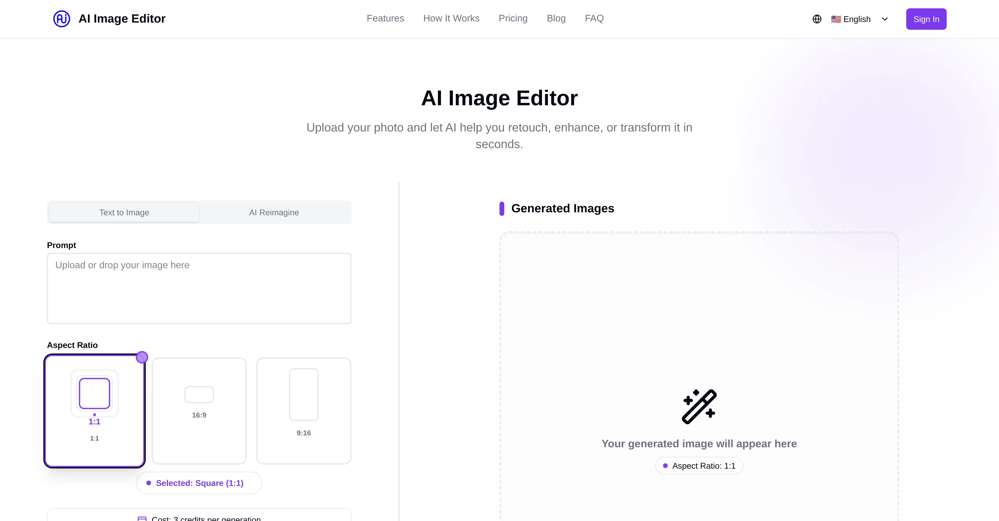 AI Image Editor.info screenshot
