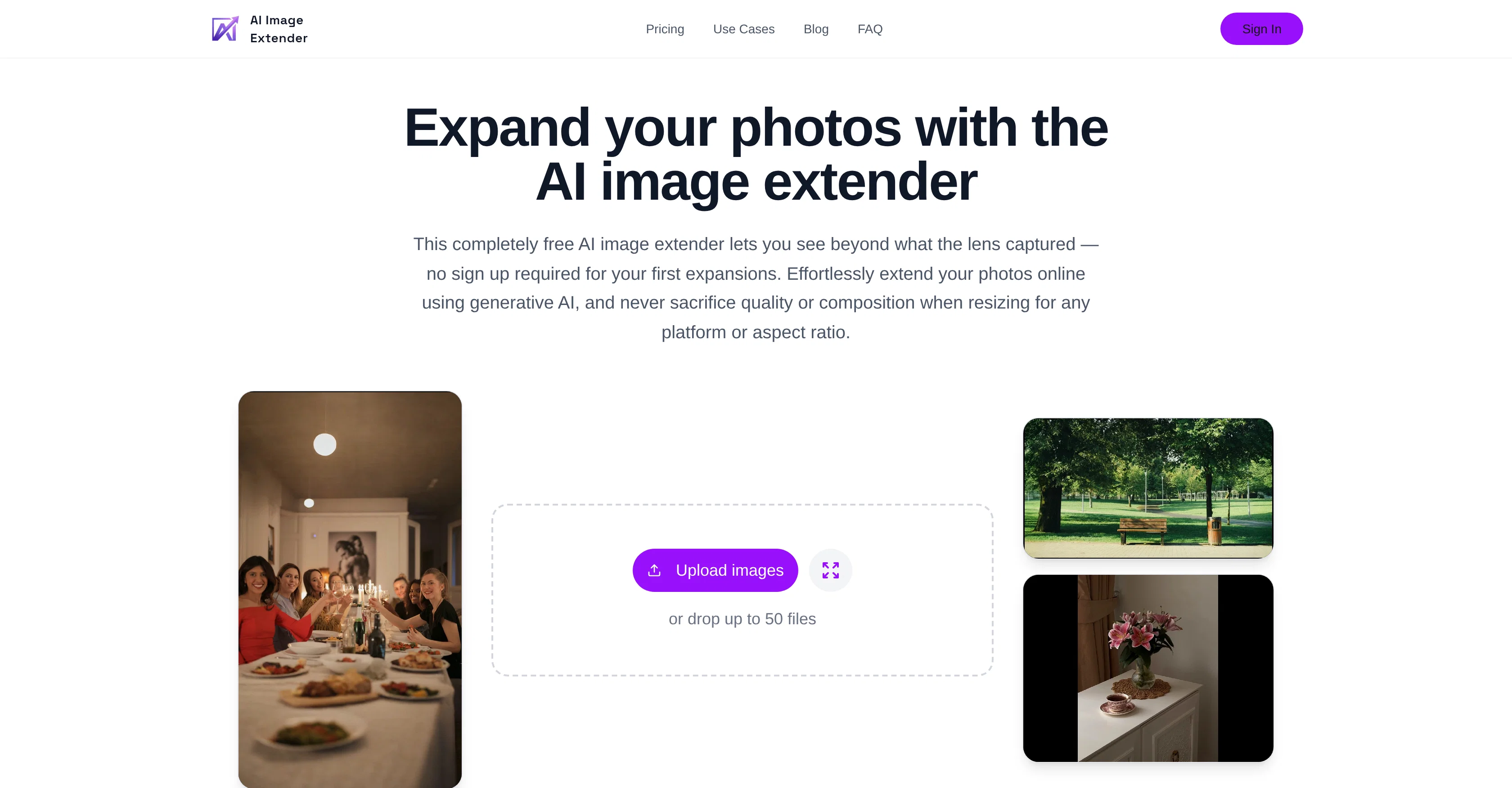 AI Image Extender.io screenshot