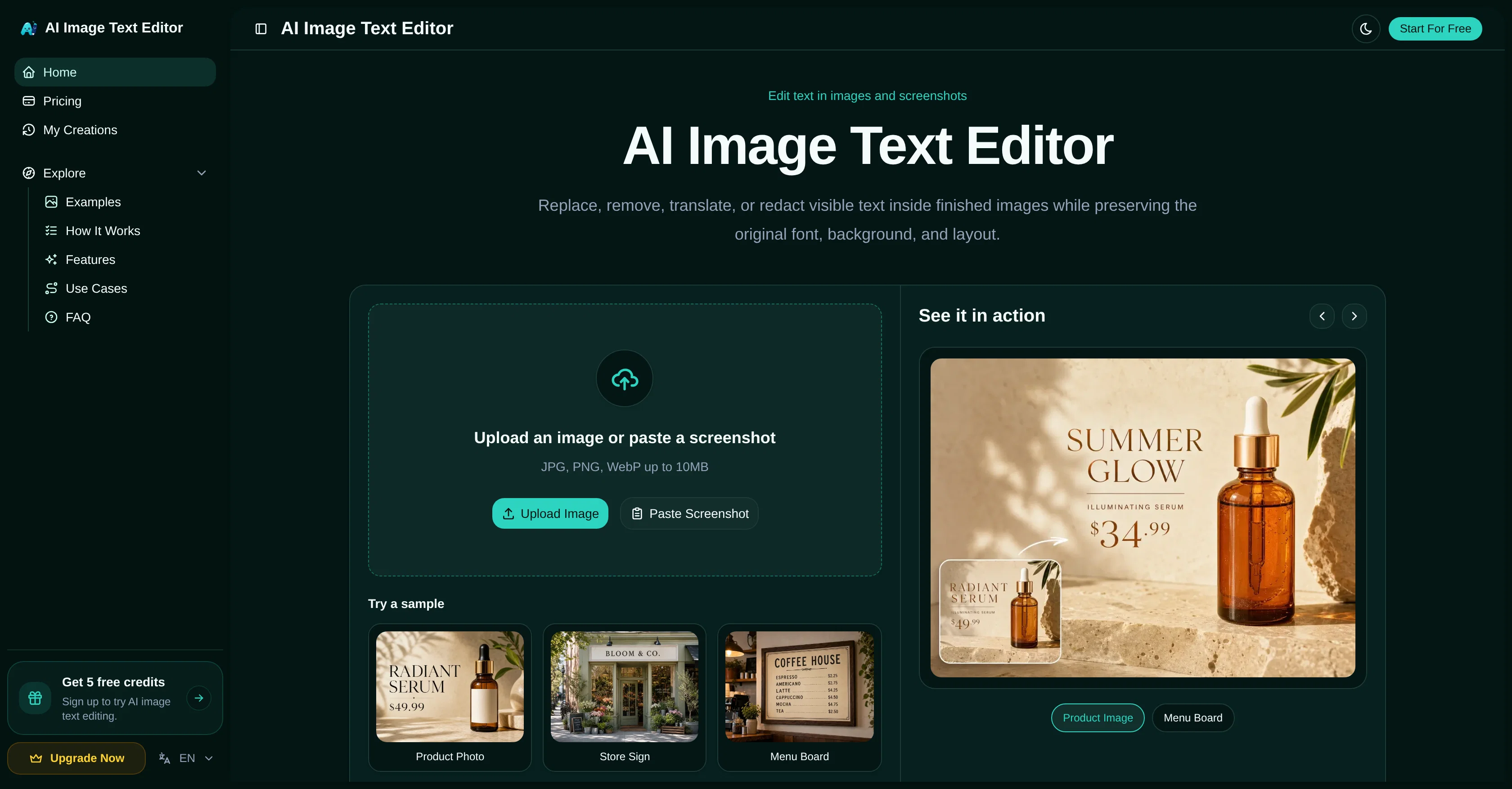 AI Image Text Editor screenshot