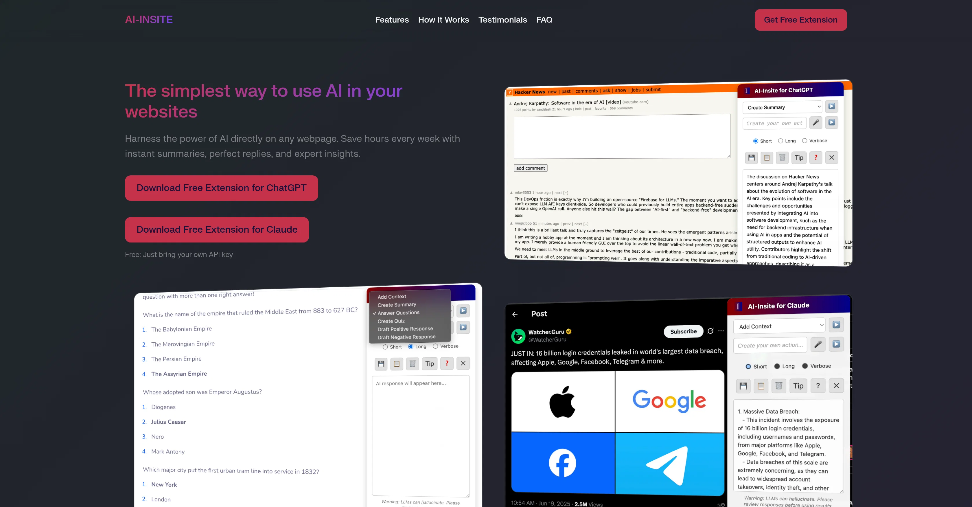 AI-Insite - Bring AI power to any webpage. screenshot