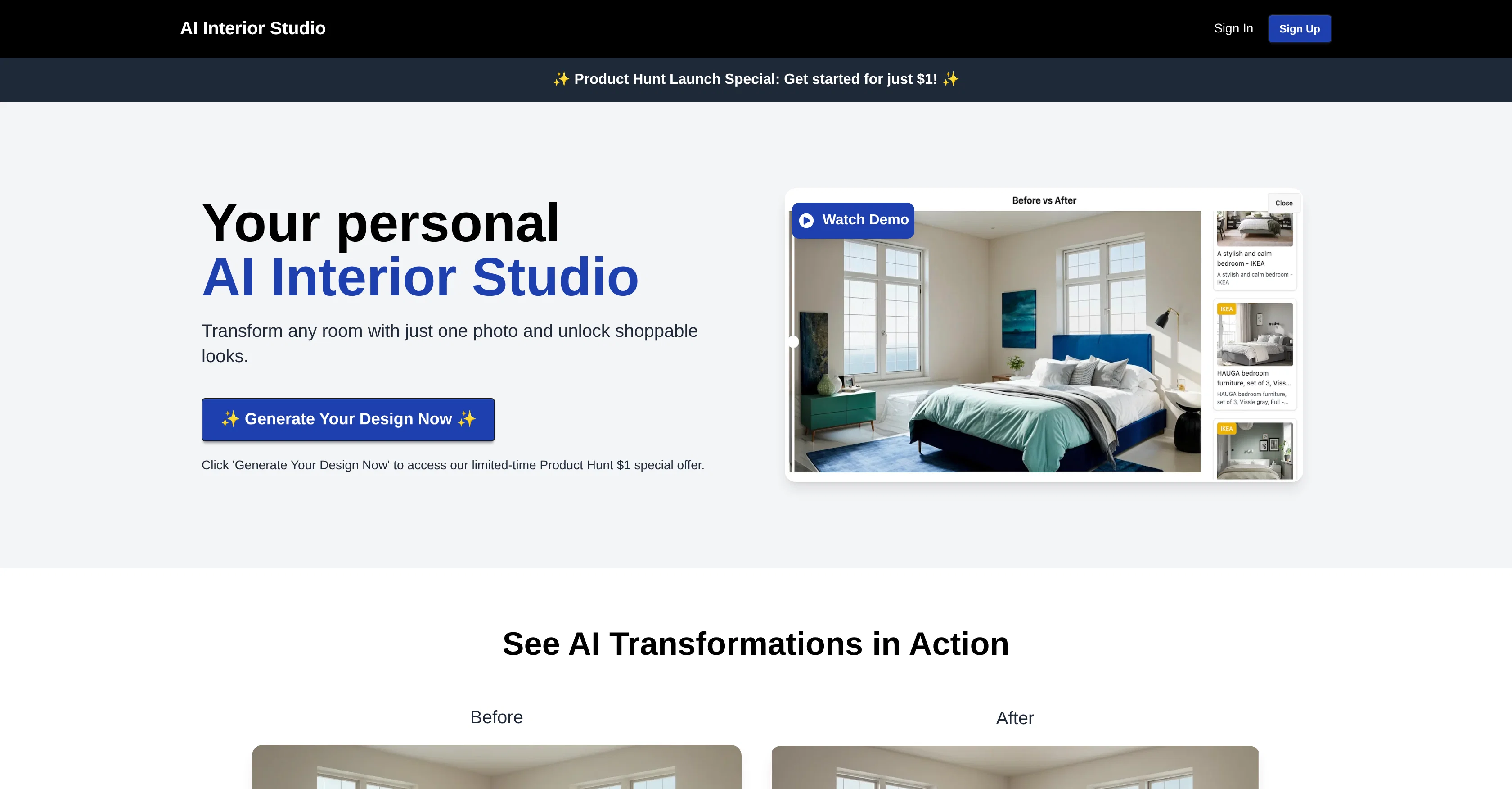 AI Interior Studio screenshot
