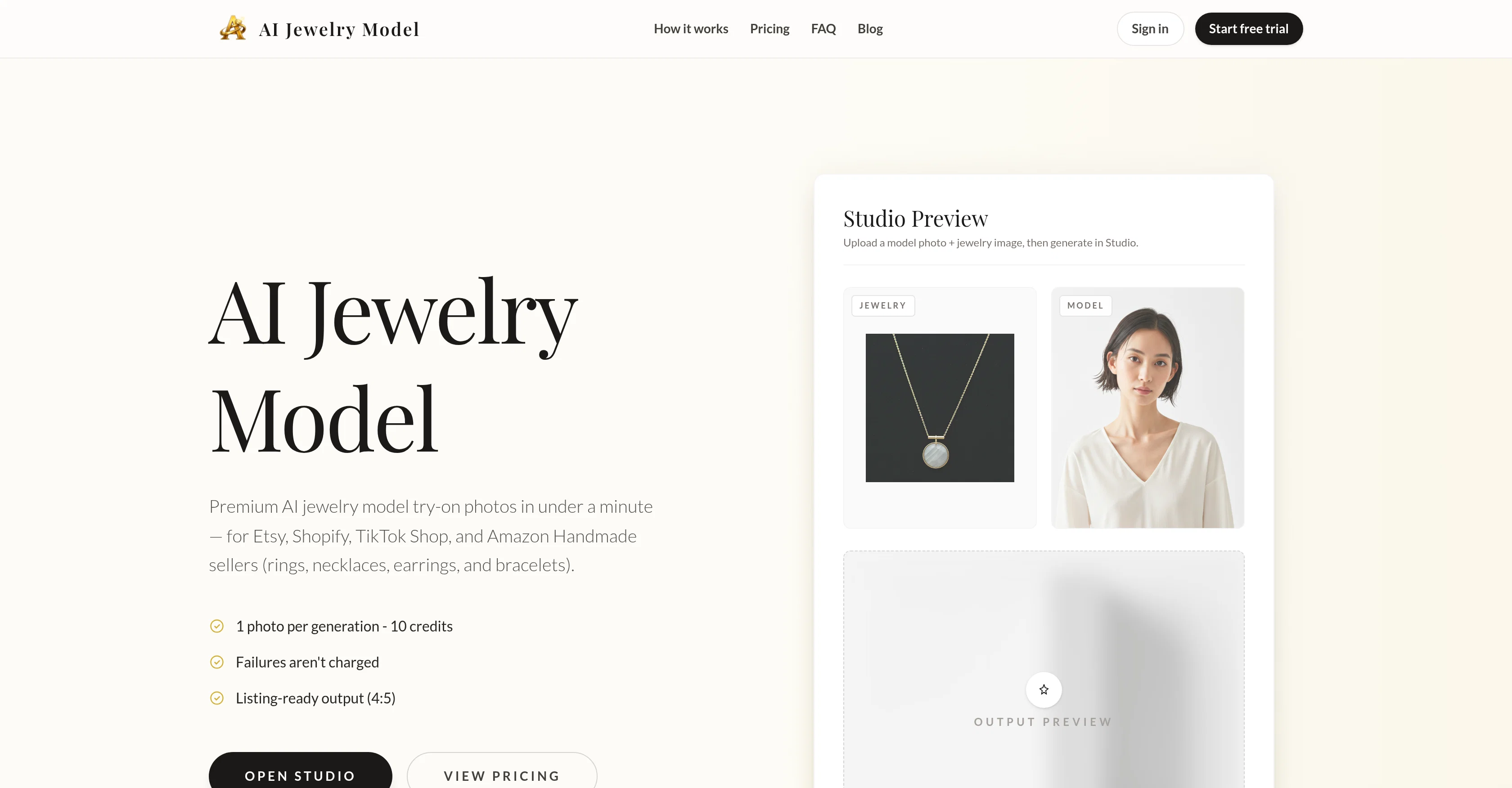 AI Jewelry Model screenshot