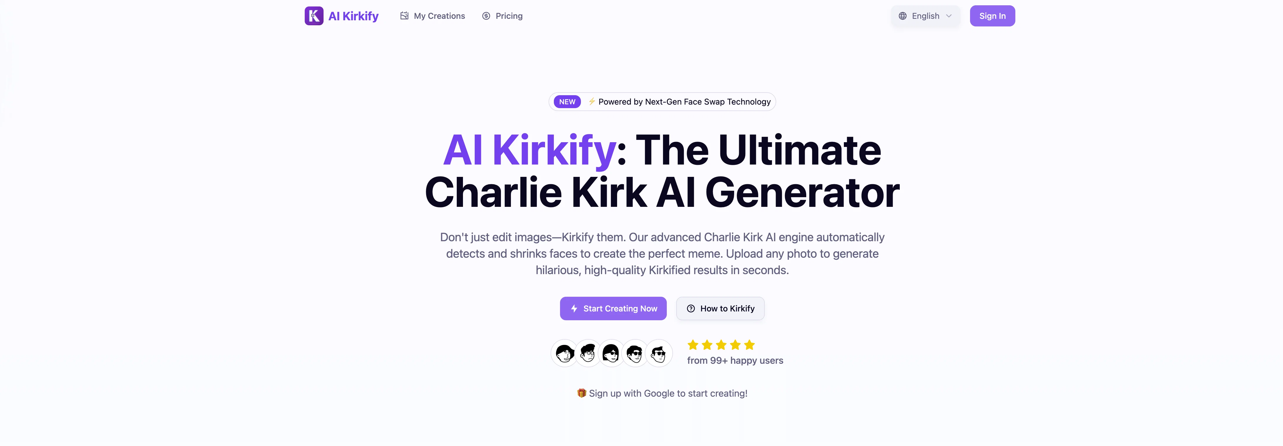 AI Kirkify Meme Generator screenshot