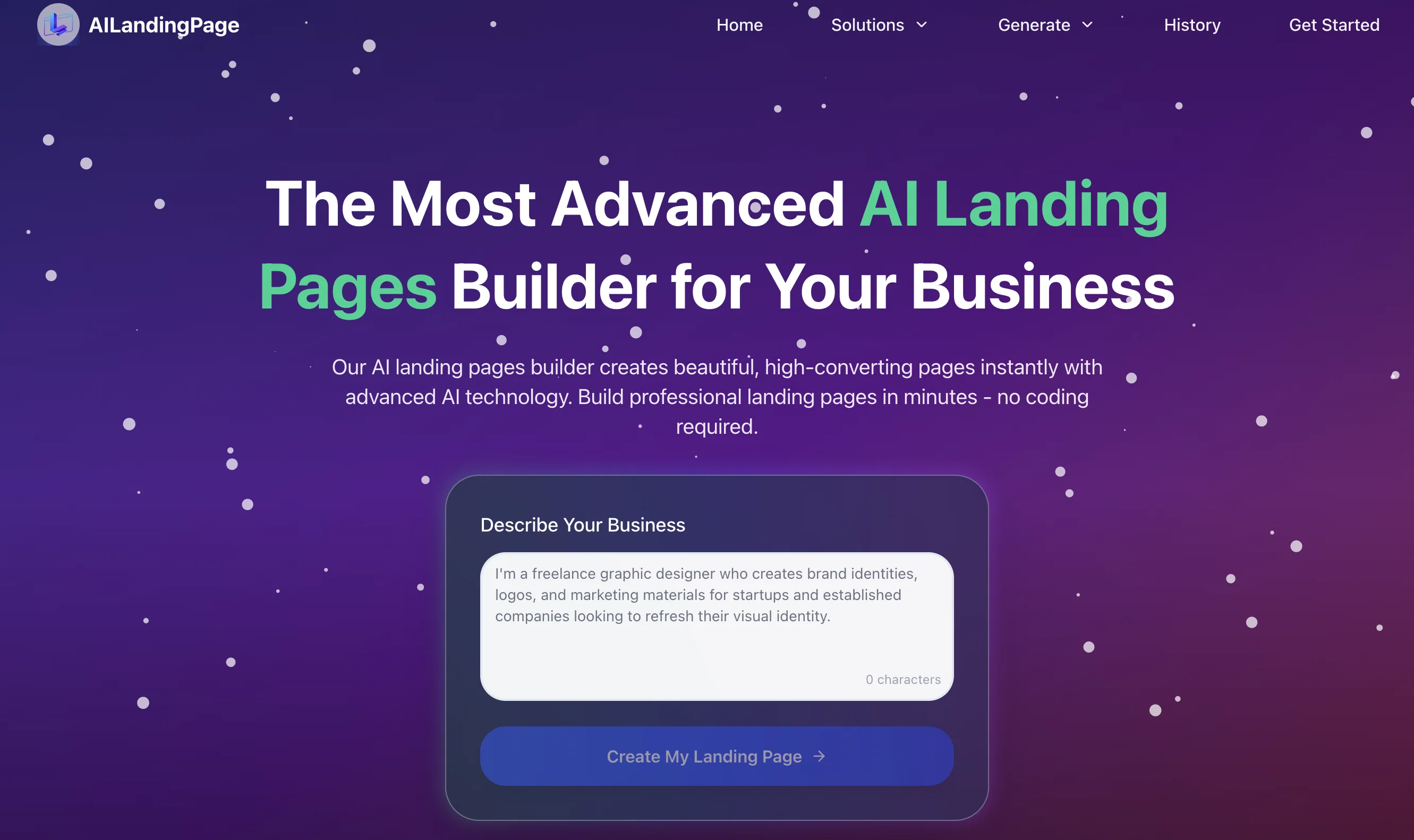 AI Landing Page.ai screenshot