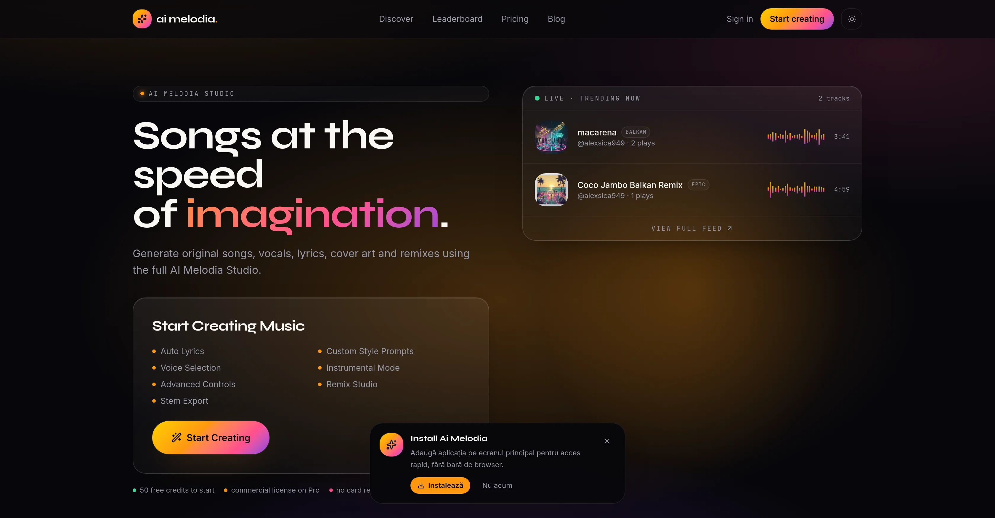 Ai Melodia screenshot
