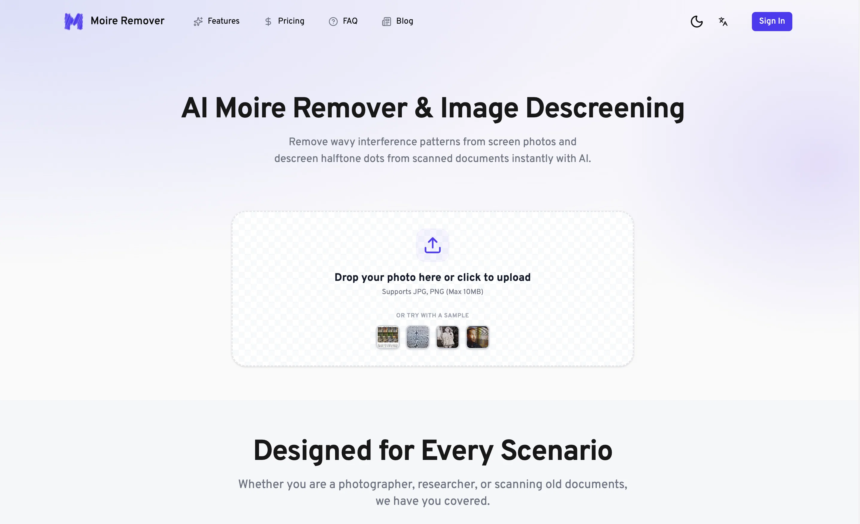 AI Moire Remover screenshot
