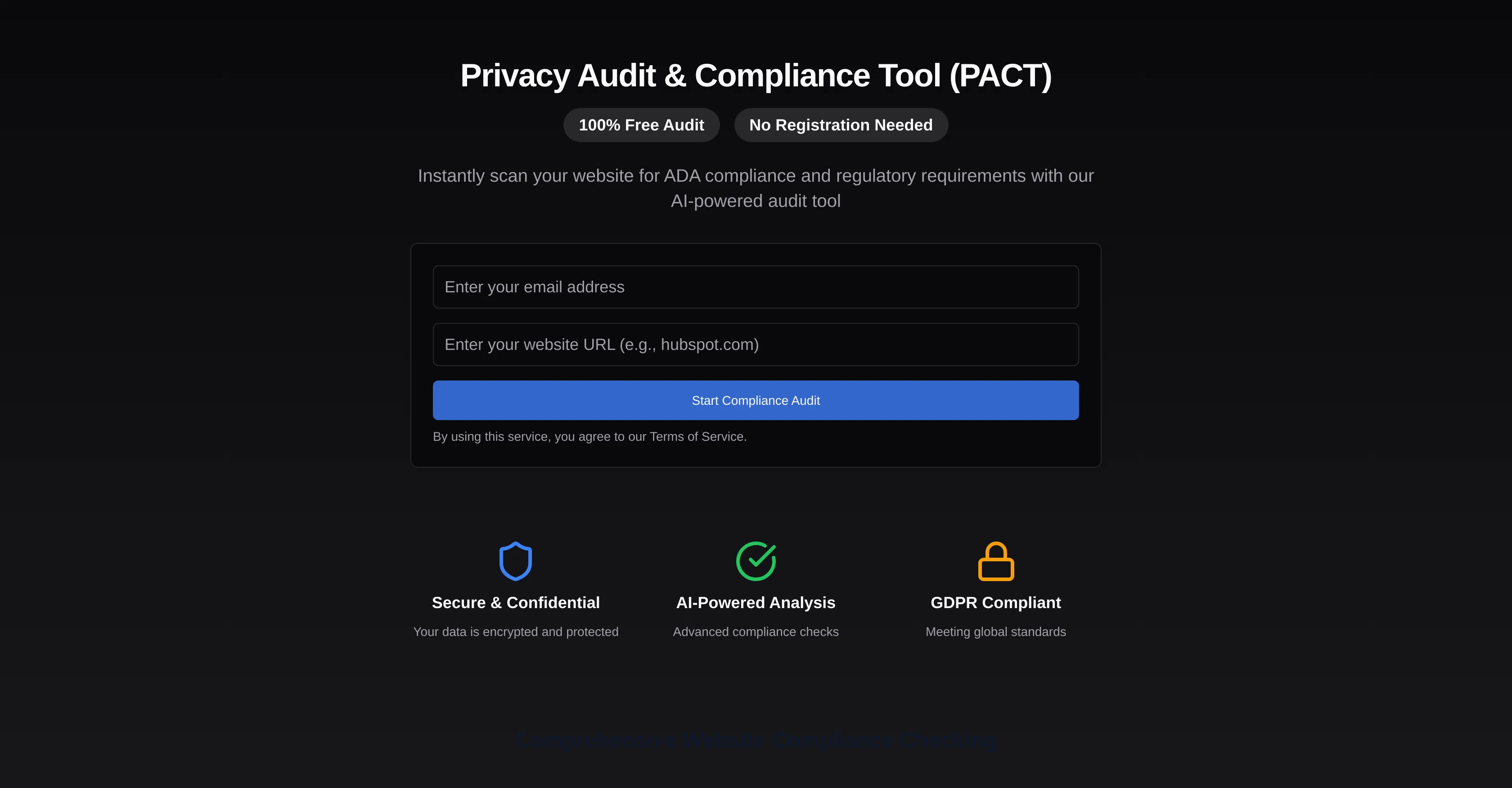 PACT | Free Compliance Audit screenshot