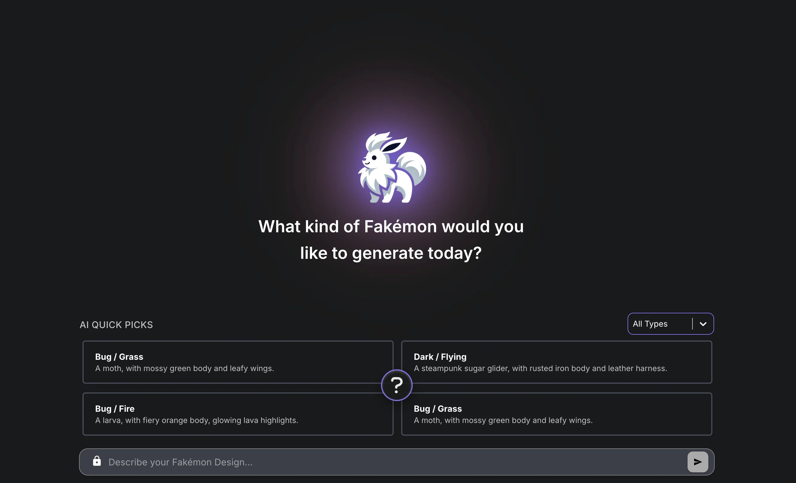 AI Pokemon generator screenshot