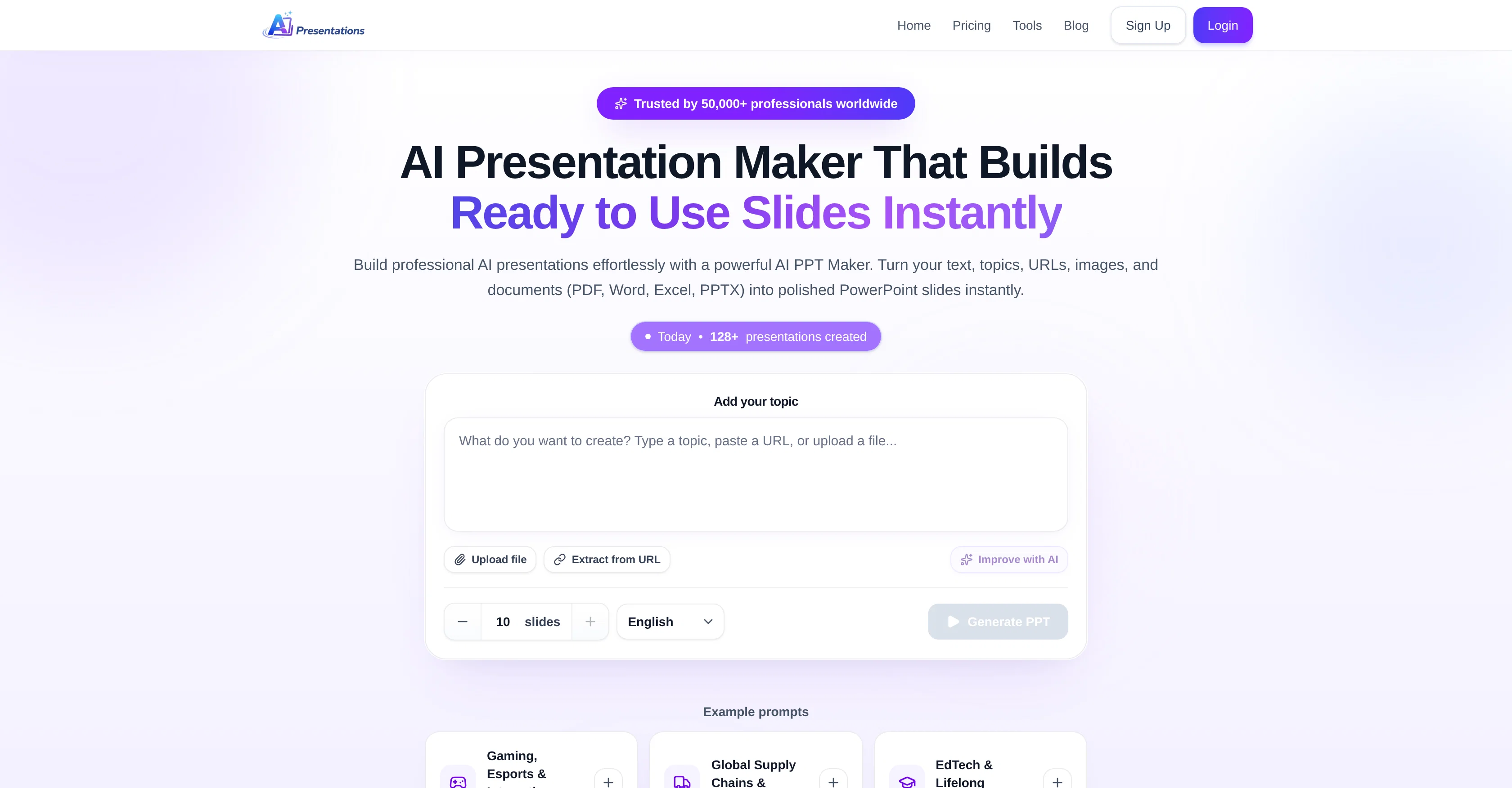 AI Presentations App screenshot