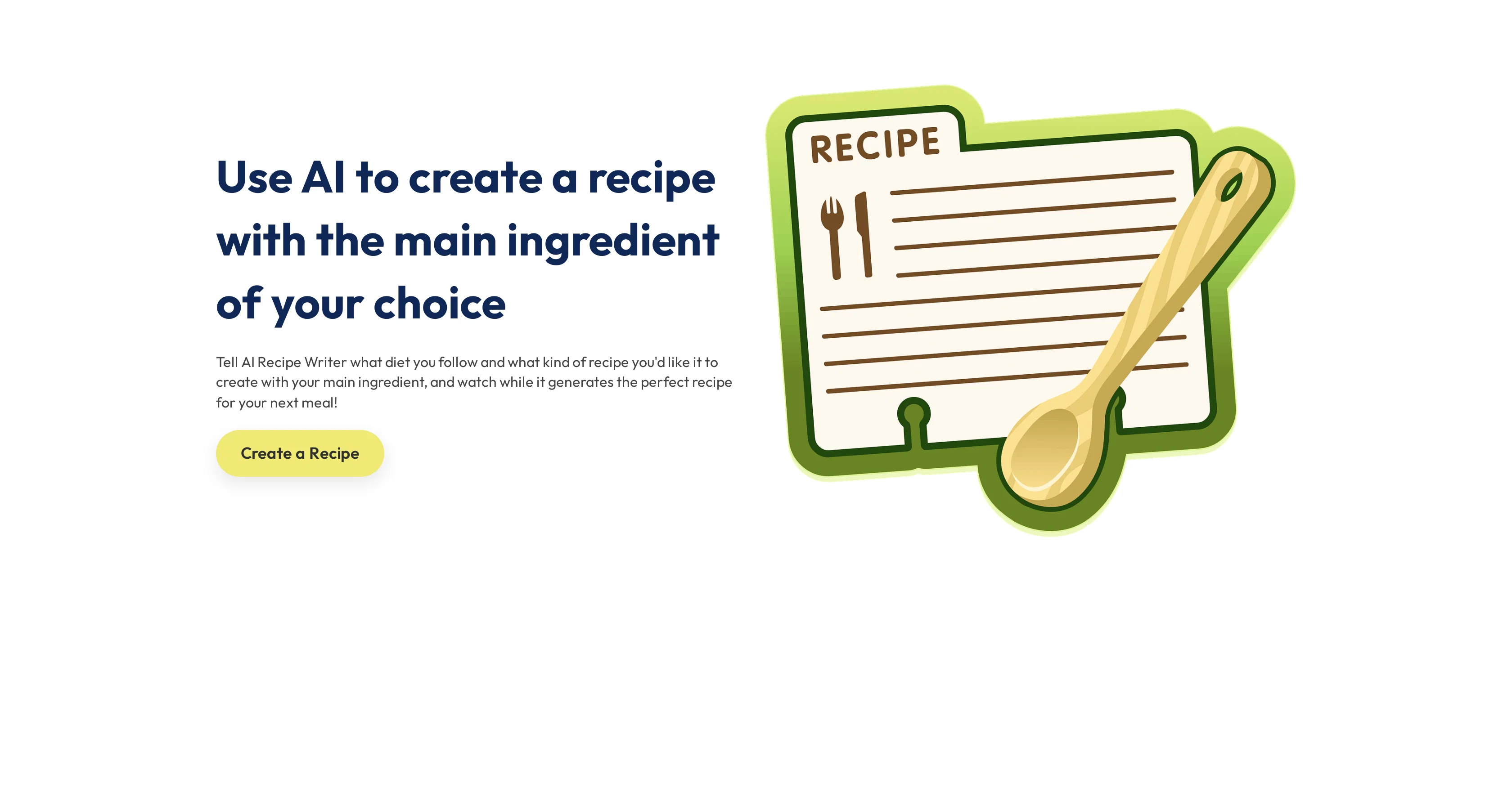 AI Recipe Writer screenshot