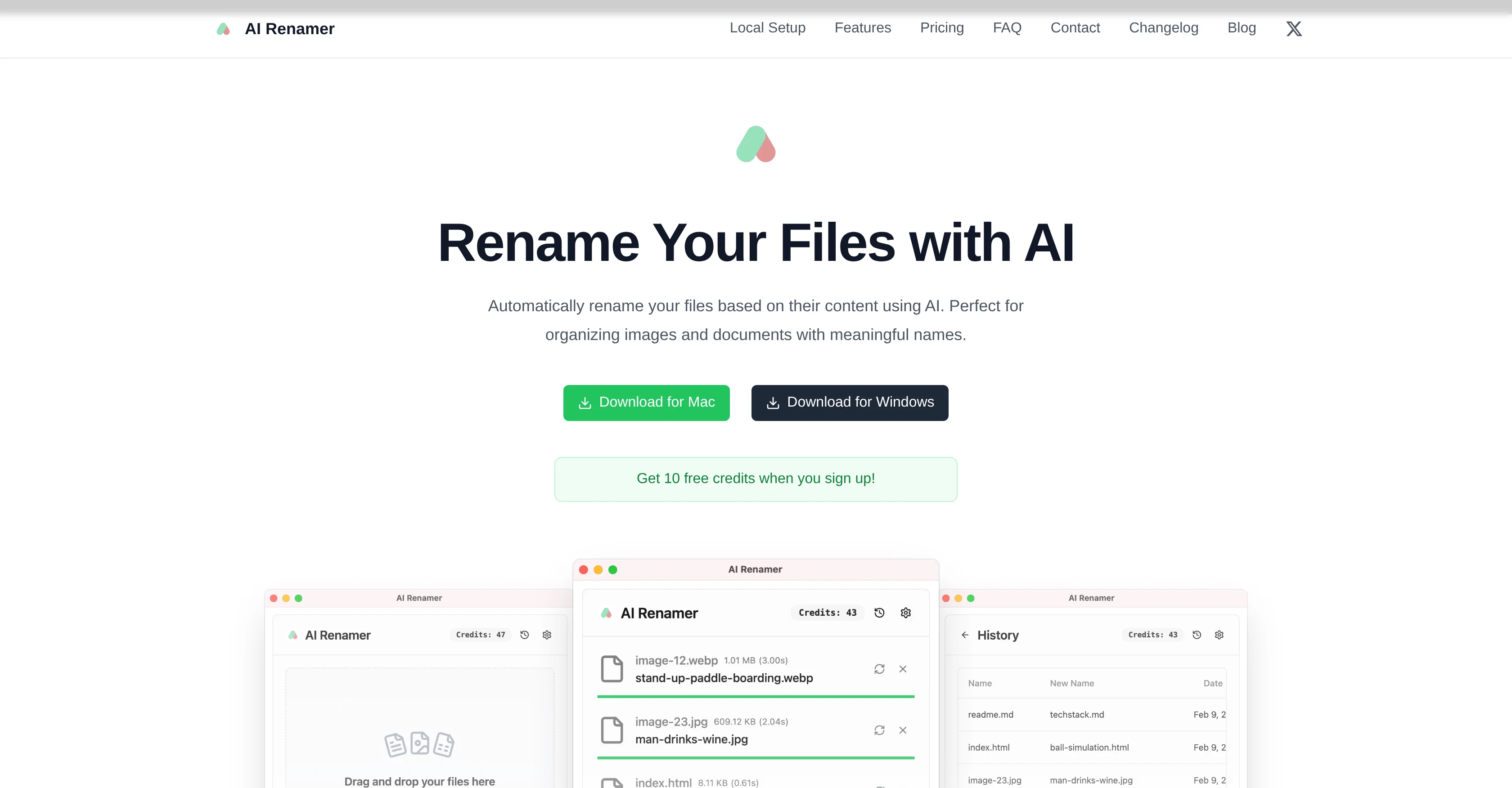 AI Renamer App screenshot
